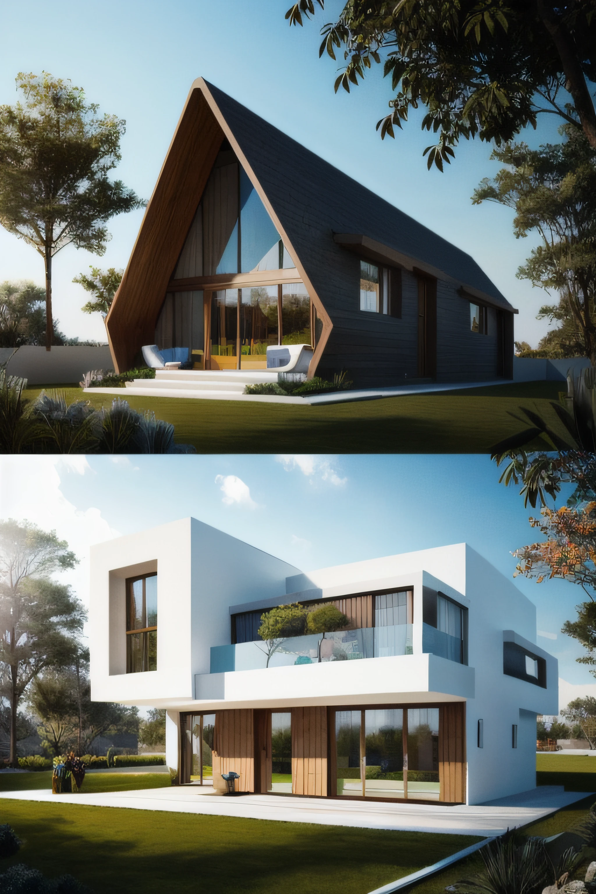 A house built with architecture modeled after the letter G