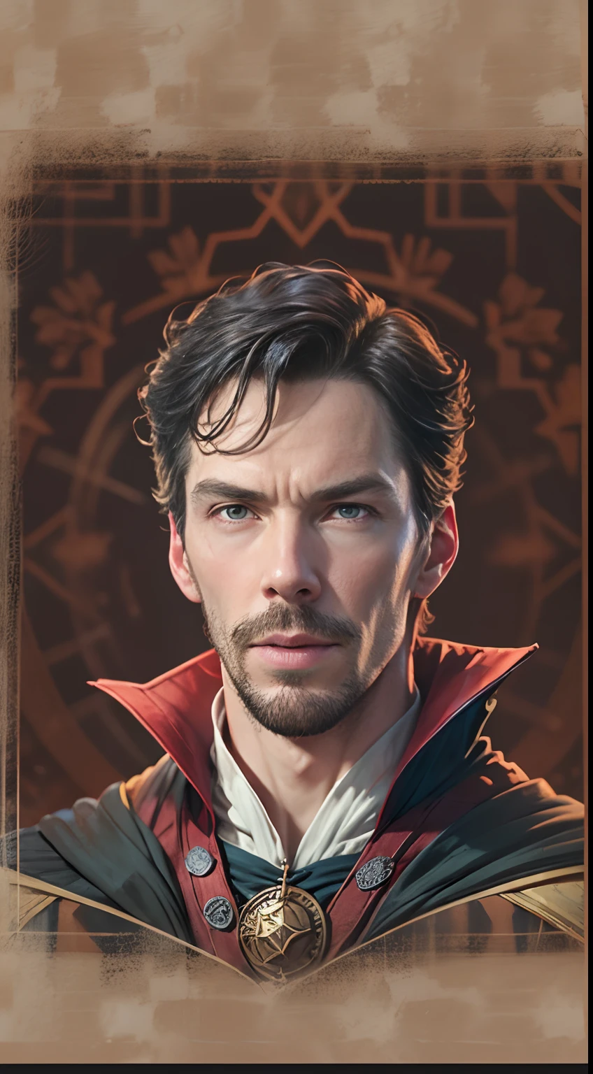 Face replacement for Benedict Cumberbatch(Benedict Cumberbatch),Portrait of Doctor Strange from the Marvel movie,