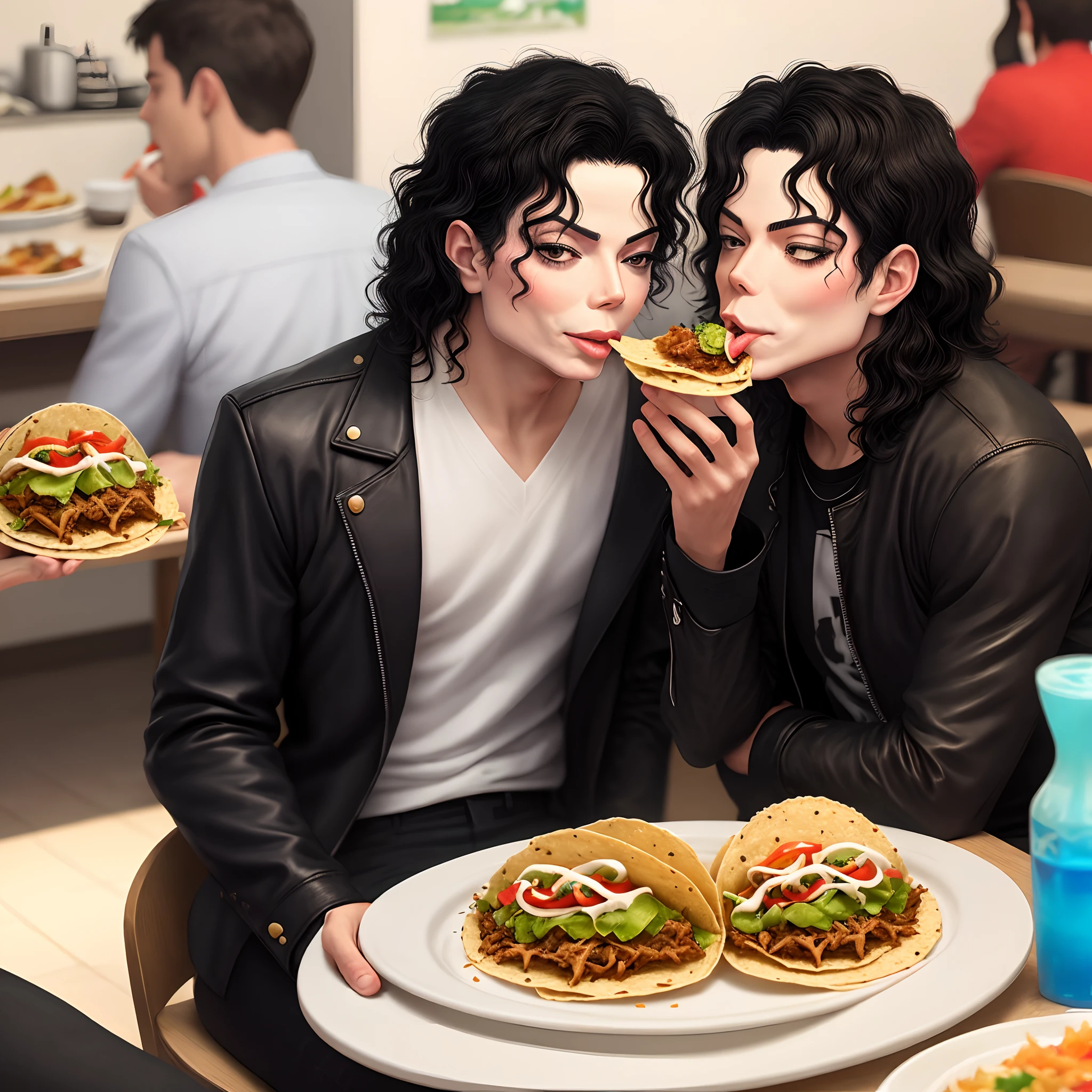 Michael Jackson eating tacos
