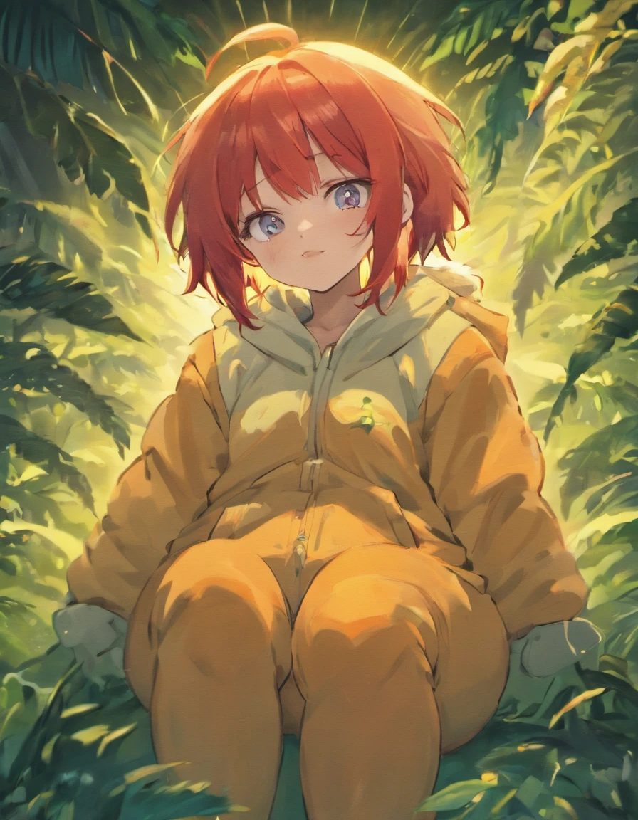 Kirishima eljiro in a fluffy Dino onsie