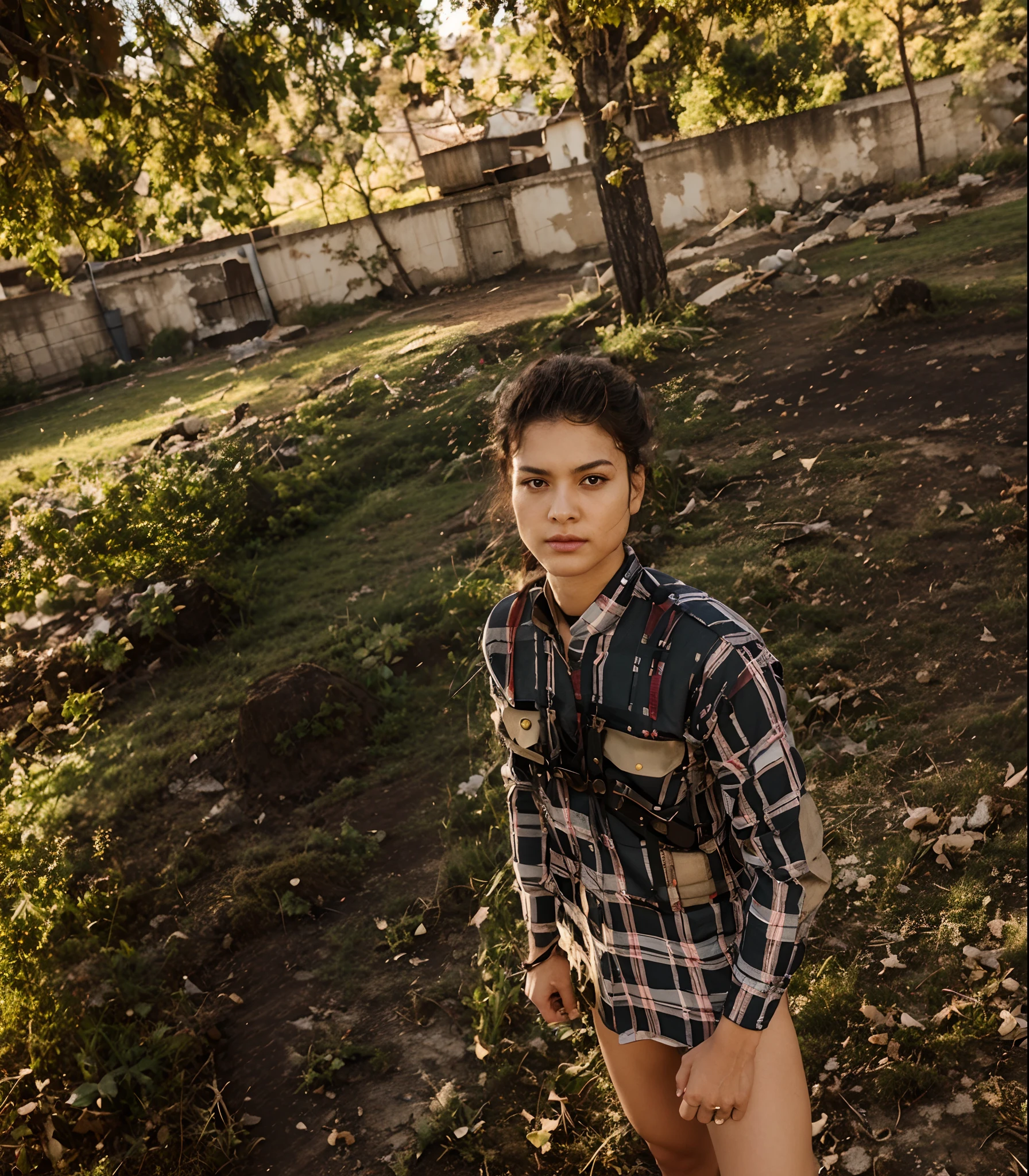 Change background war clothes with katana realistic pick hd pic