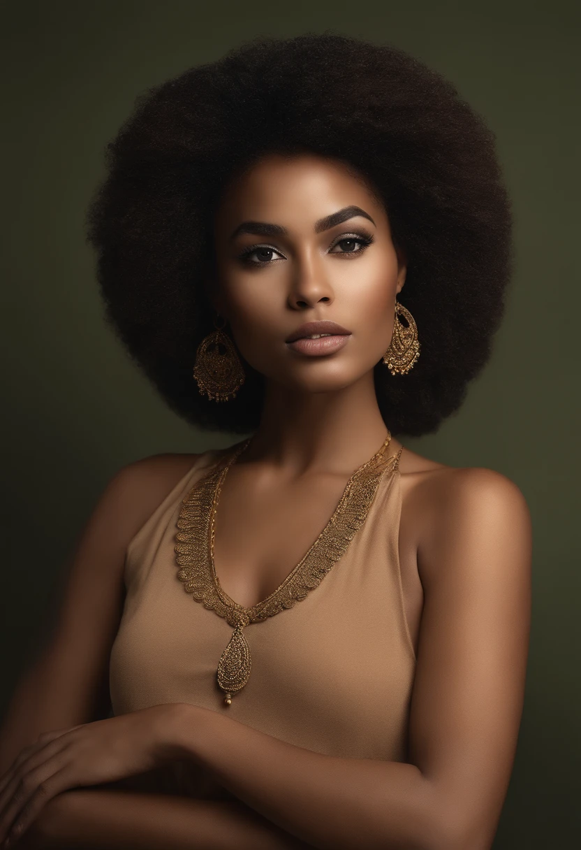 "Imagem ultrarrealista de uma bela afro-latina de 23 anos,Casca de caramelo, Corpo perfeito, Cintura ultrafina, Cabelos ruivos, Cabelo curto cacheado karibean , olhos verdes penetrantes.hyper-realistic,Anatomia correta,Facial features are carefully represented,Loops livres, cabelos ruivos cacheados, (tribunal, cabelos ruivos cacheados), Longos cabelos vermelhos cacheados selvagens, cabelo multiverso, tribunal, cabelos ruivos cacheados, cabelos ruivos cacheados, Loops, cabelos ondulados espalhados, Loops barrocos, Loops, encaracolado,Textura do cabelo, franja