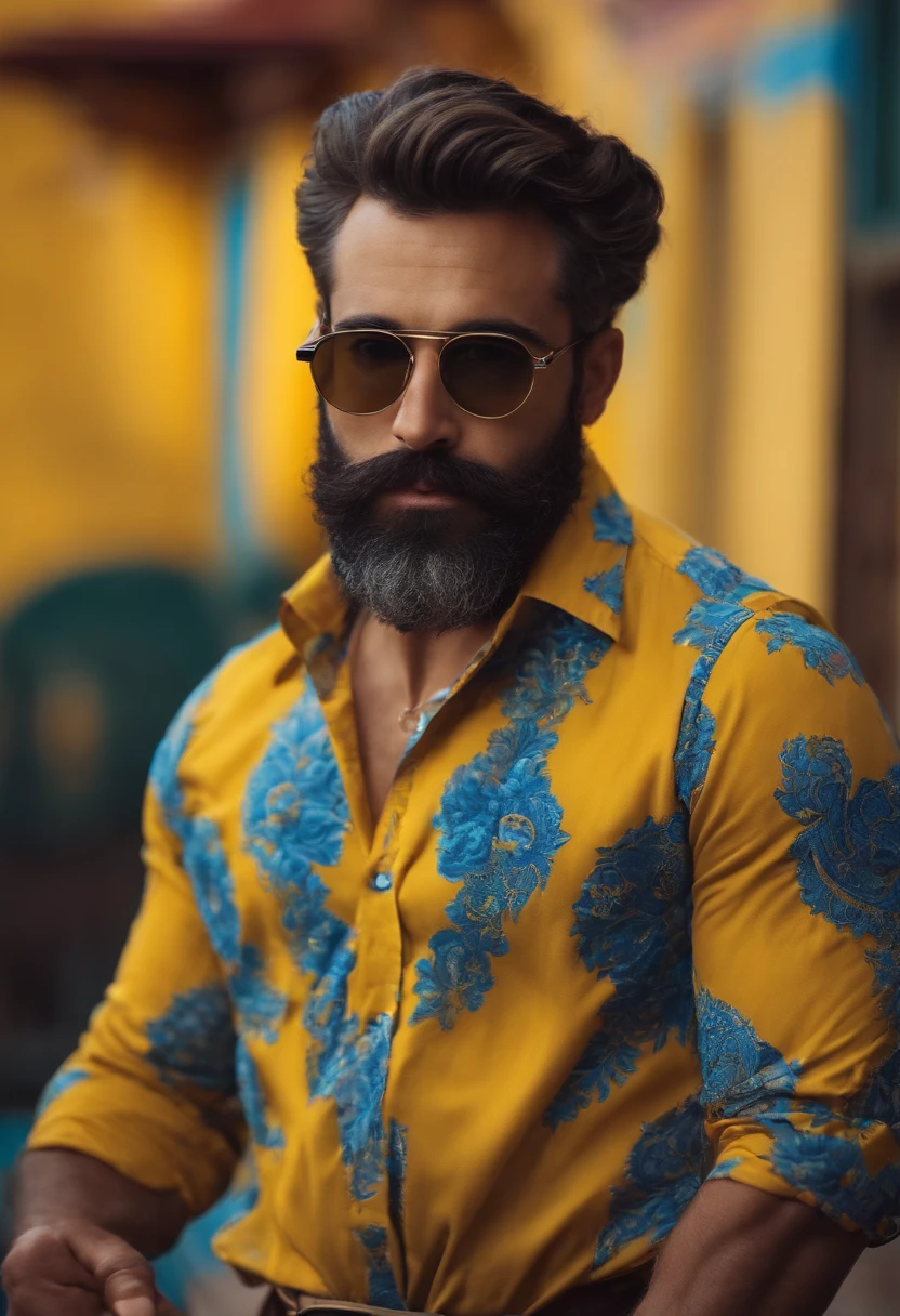filme disney capa oculos barba rosa cabelo azul gordo e camisa amarela raulzito na tela de titulo