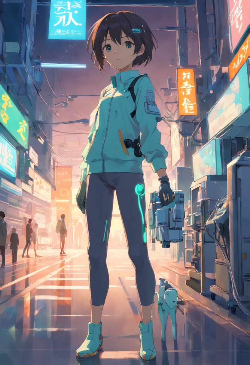 highest qualityr、obra maestra、cyberpunked、Girl undergoing cyborg surgery、Mechanical frame、Usa un abrigo largo ?????、Body Parts Are Machines、