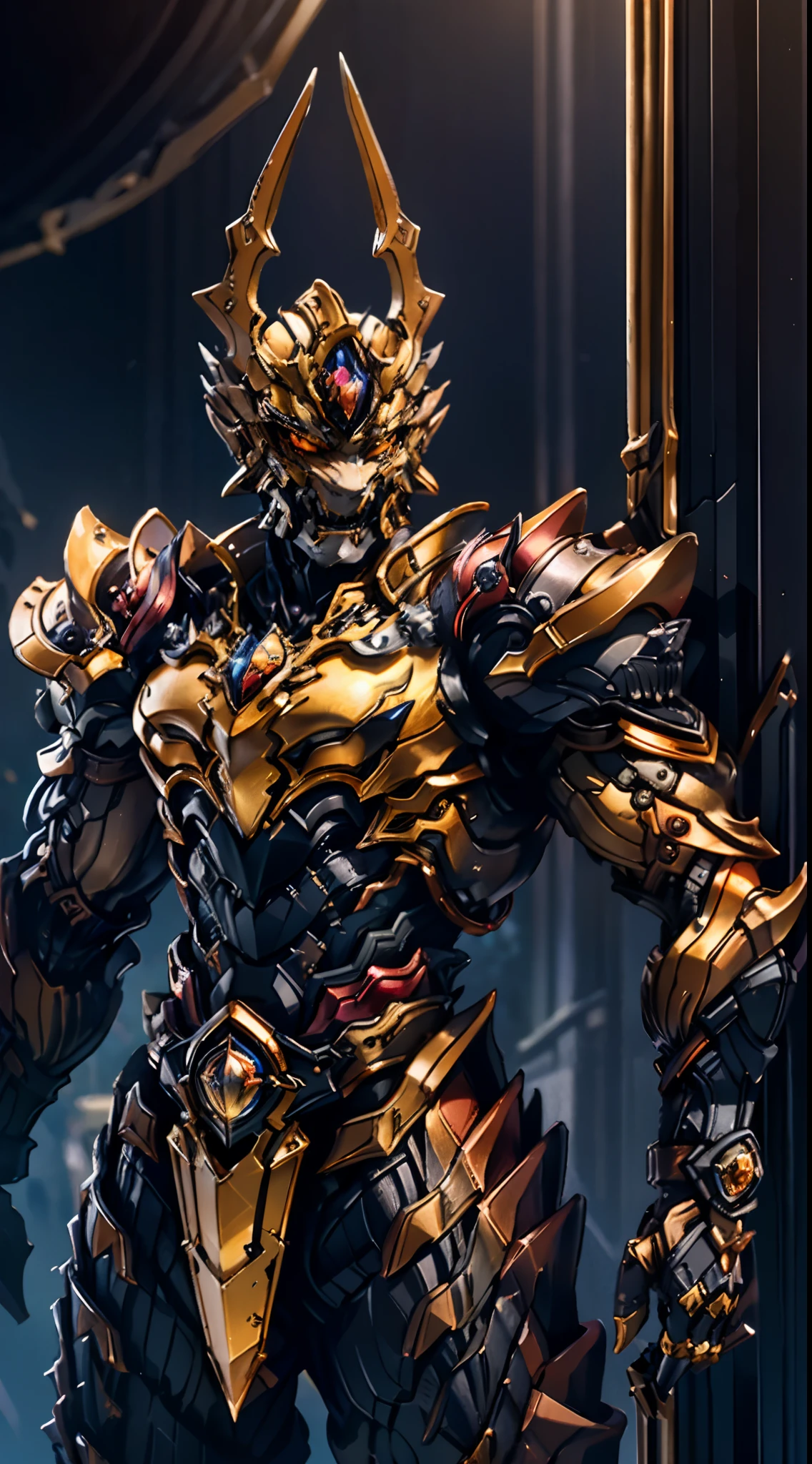 ((A young man:1.2)), short orange-brown hair, a wild hairstyle, knife-like thick eyebrows, bright and spirited big eyes, a fearless expression, a smile at the corner of his mouth, he wears a bizarre fantasy surreal-style chest armor with scales textures, wearing a dark bodysuit underneath, fingerless gloves, a beautifully fur belt around his waist, matching coarse cloth trousers, undaunted and wild posture, the background depicts a torn sky and earth, this character embodies a finely crafted fantasy surreal-style in anime style, characterized by an exquisite and mature manga illustration art style, high definition, best quality, highres, ultra-detailed, ultra-fine painting, extremely delicate, professional, anatomically correct, symmetrical face, extremely detailed eyes and face, high quality eyes, creativity, RAW photo, UHD, 8k, Natural light, cinematic lighting, masterpiece-anatomy-perfect, masterpiece:1.5