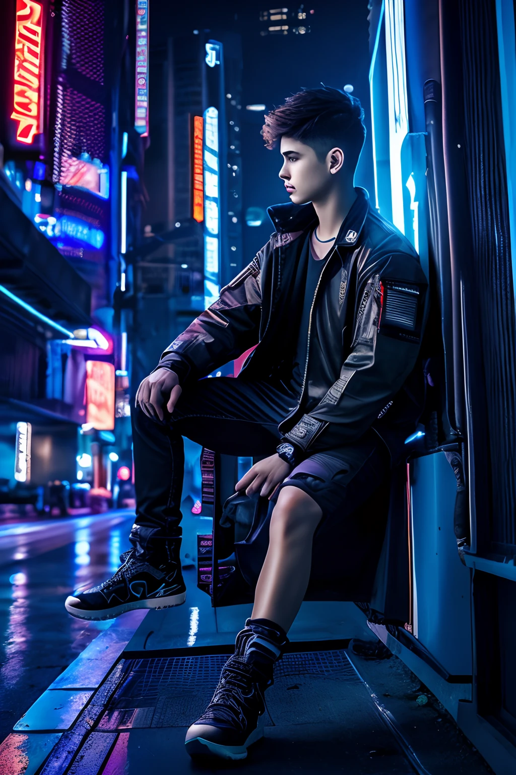 Change background cyberpunk boy realistic face ultra hdChange background cyberpunk boy realistic face ultra hd