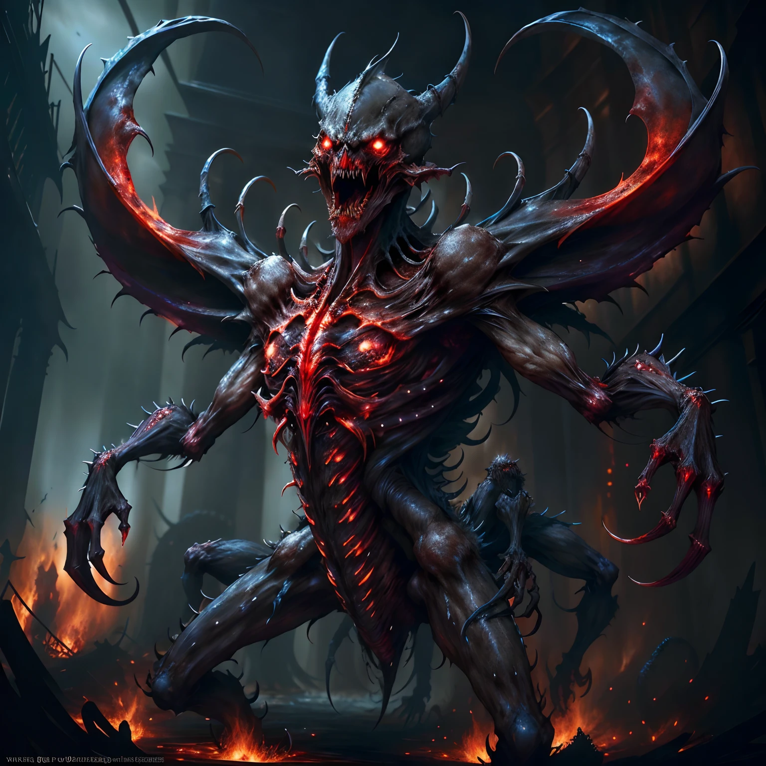 U61yCre4ture Horrible Dark Creatures That Double Down in Agony, darknees, infierno, diabolicos