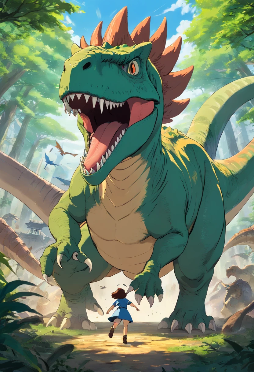 a fierce battle between a T-Rex and a triceratops, (Best quality, 4k, High Res, Ultra detailed), Intense fighting, roars and trumpets, Dusty prehistoric landscape, Realistic shadows, vivid colors, (Detailed, intricate, elaborate) Dinosaur scales and textures, Dynamic Moves, (ferocious, Expressions on dinosaur faces, (powerful, muscular) Bodies, sharp teeth and horns, (big size ass, imposing) Size, (dramatic, dynamic) luci, (powerful, energetic) Plantea, (tension, anticipation) In the air, 1 versus 1, blood, hunting, defending, life or death fight