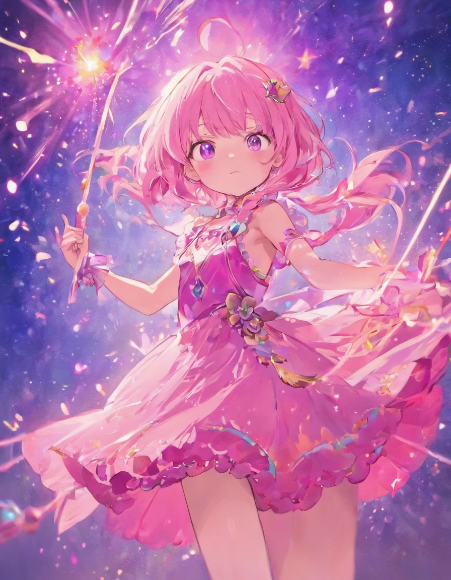 magical 、Long、Pink and purple、kosmos