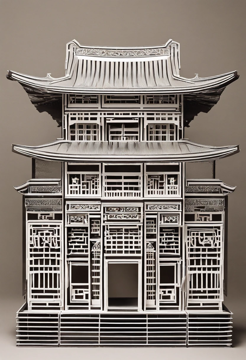 mdjrny-pprct,Chinese temple, Jardins, montanhas e rios, nuvem, (alto detalhe:1.2)