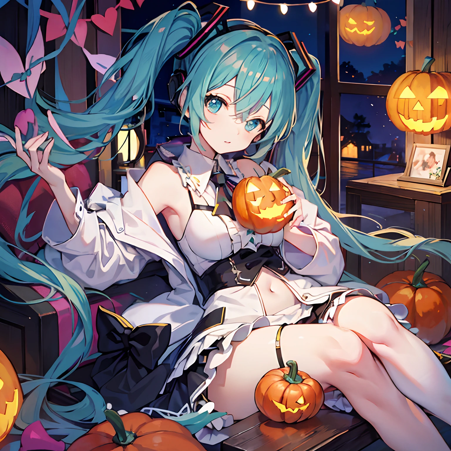 Clean fingers、Holding a pumpkin object