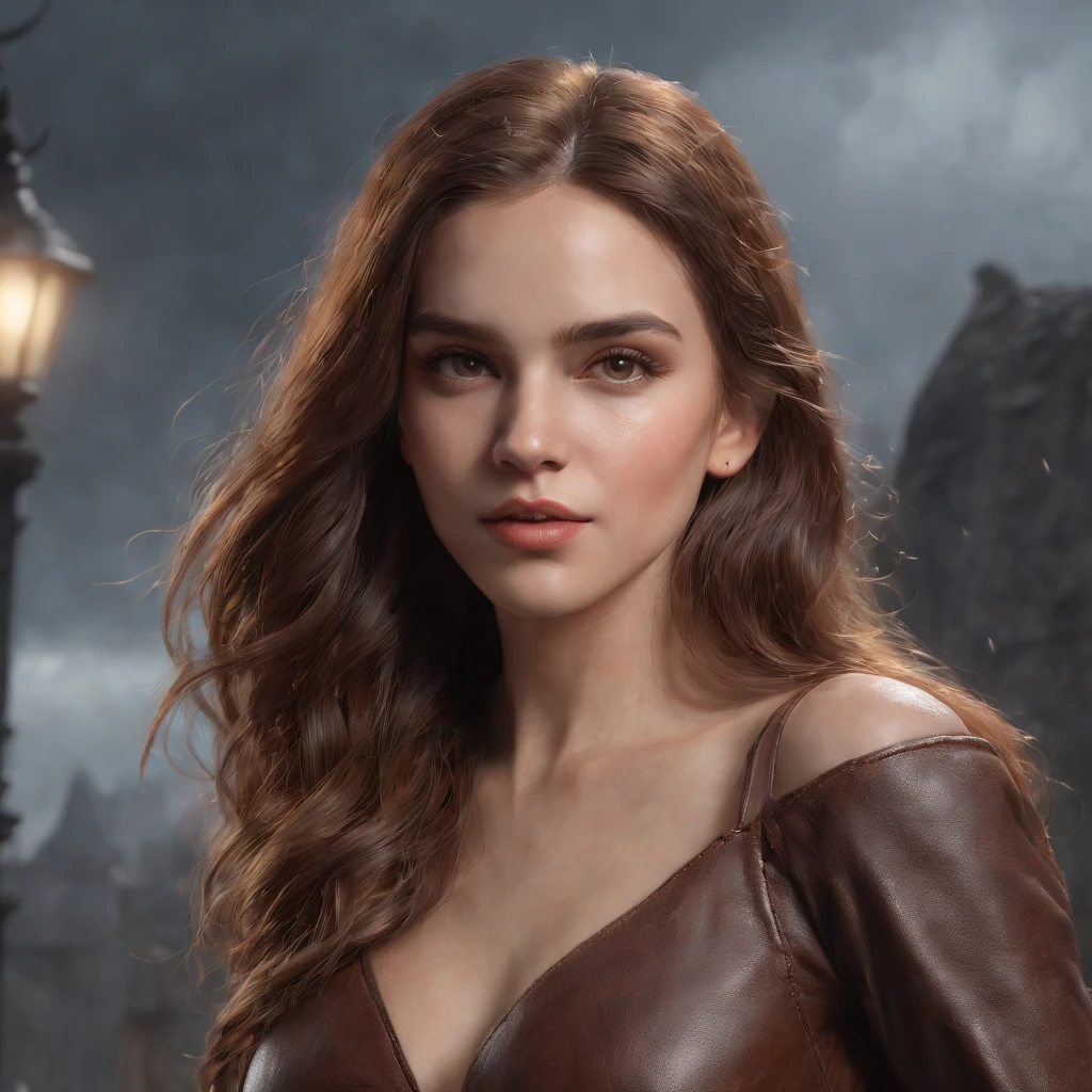 (Professional 3D rendering:1.3) de (Realistic:1.3) Foto de arte mais bonita do mundo,Features soft, bright female model, ((Epic model fantasy rough girly curve wet model angry look long hair and fierce expression in dynamic pose, fantastic location, majestoso ambiente desordenado)), corpo inteiro 8k unidade render, action shot, poros da pele, very dark lighting, sombreamento pesado, circunstanciado, Rosto detalhado, (vibrante, fotogrdeia realista, Realistic, Dramatic, Escuro, foco nítido, 8k), (Old leather clothes damaged by bad weather:1.4), ((((Use peles)))), (intrincado:1.4), decadente, (altamente detalhado:1.4), pintura digital, rendering by octane, art stations, Conceito-Arte, liso, foco nítido, illustration, germe da arte, (Loish:0.23), Wlop Ilya Kuvshinov, e Greg Rutkowski e Alphonse Mucha Gracias, (global ilumination, studiolight, Light Volumetric), chuva forte, floating particles, patife, fantasia, Onze, corpo inteiroesbian, ((Fundo escuro e antigo da cidade:1.3)),CGSesociedade,art stations