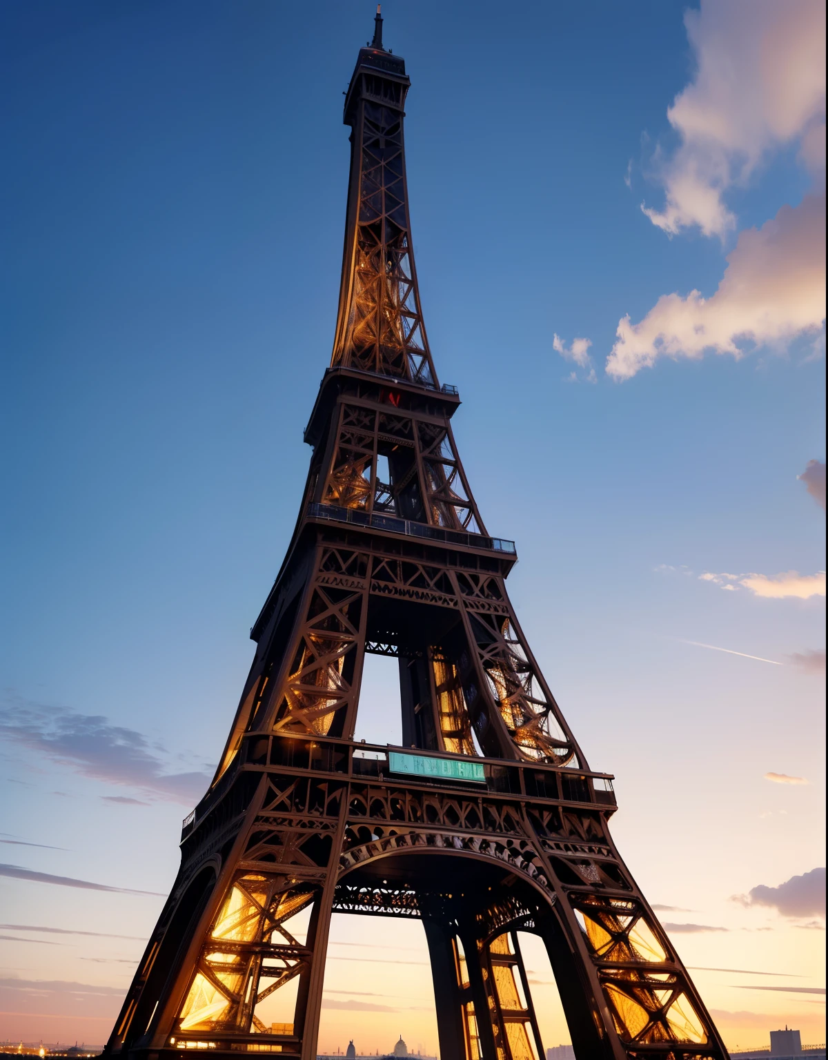 (Masterpiece, premier quality, Best quality, beautiful and aesthetic:1.2), iconic symbol of effeil tower