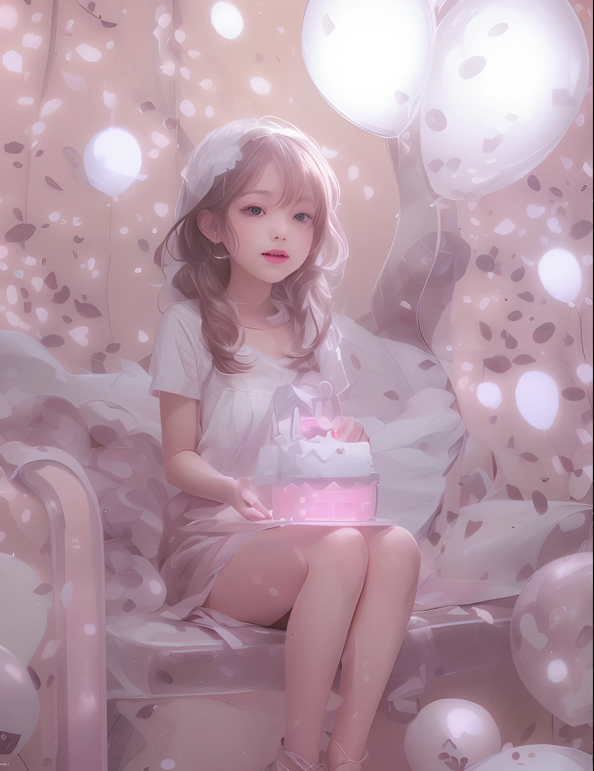Highest image quality, outstanding details, ultra-high resolution, (realism: 1.4), the best illustration, favor details, highly condensed 1girl, with a delicate and beautiful face, dressed in a White and fuschia mecha, holding a directional controller, riding on a motorcycle, the background is a high-tech lighting scene of the future city.