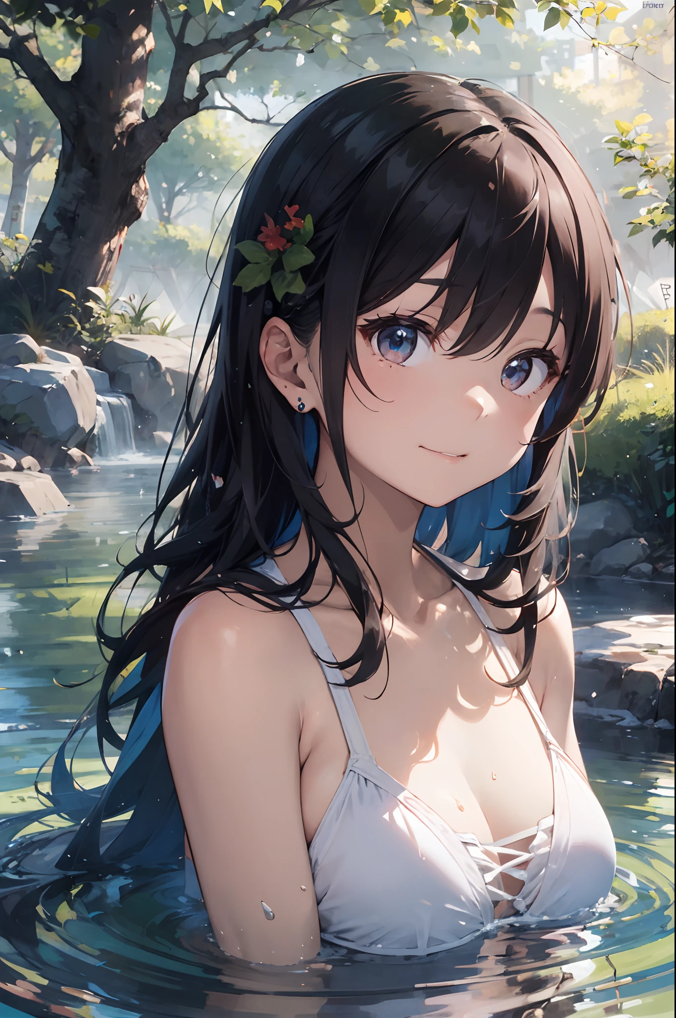 hight resolution、
One beautiful young woman、full bodyesbian、
(Soft Saturation:1.3)、(light skinned:1.2)、
(hyper detailed background、细致背景)、bokeh dof、
Romper,Portrait of smiling girl。When viewed from the front、The composition is symmetrical。
Look straight at you with serious eyes、Romper,((Blue-haired)),
(White swimsuit)、(White Bikini)、(School swim wear),middlebreasts、
strong lights、front lit、
(r:1.3)、(cowboy shot:1.2)、break
Angle from the front、
Looks warm with steam
「Hot springs in the deep forest。Silence spreads around you、lots of trees々Swaying in the wind。Hot spring water gushes softly on the surface of the water.、Warmth that envelops the whole body。Soak slowly in hot water、While feeling the effect of a pleasant hot spring、Take a deep breath。The breeze and birdsong rings in your ears、Surrounded by the sounds of nature、Relaxing。Without thinking、Just surrender to the blessings of the hot springs、Heal the mind and body.。」
wakame、wakame、wakame、wakame、wakame、wakame、wakame、