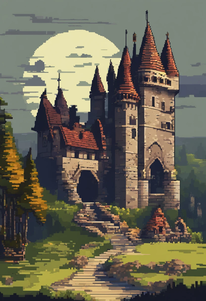 best quality,4k,highres,masterpiece:1.2,ultra-detailed,realistic:1.37,illustration,dark atmosphere,medieval style,subtle lighting,castle interior details,stone walls,sinister shadows,mysterious artifacts,ominous presence,eerie feeling,game interface,dramatic lighting,detailed characters,photo-realistic,textures,rich dark color palette