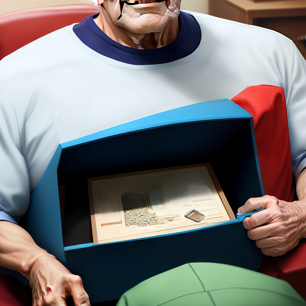 Grandpa playing chest