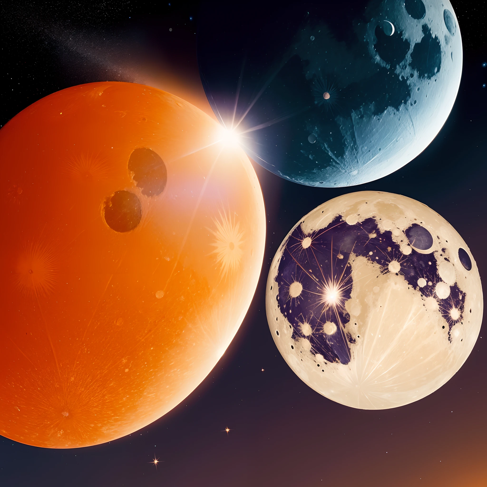 The sun and the moon