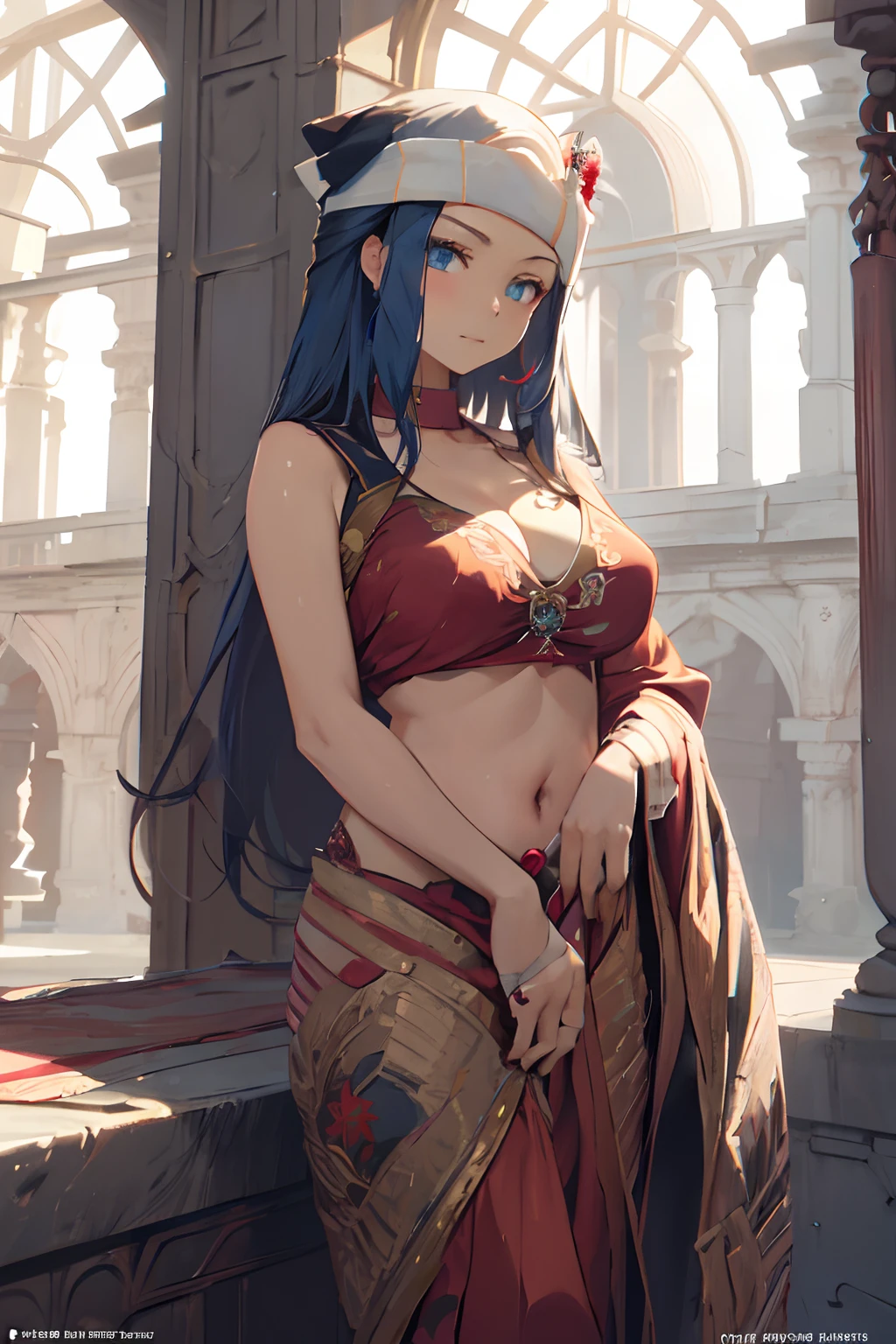 anime girl in a red dress with a headband and a sword, artwork in the style of guweiz, guweiz on artstation pixiv, guweiz on pixiv artstation, guweiz, 2. 5 d cgi anime fantasy artwork, 8k high quality detailed art, trending on artstation pixiv, fanart best artstation