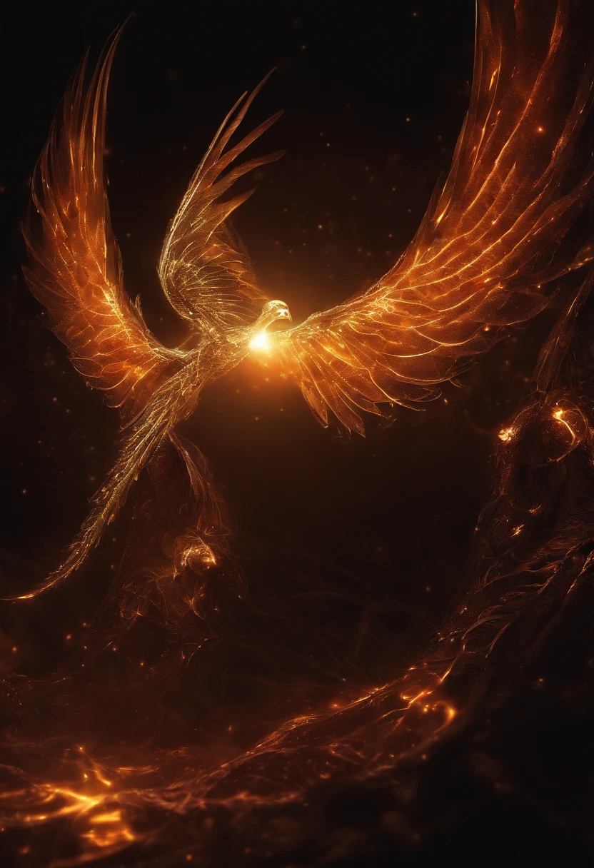 Fallen Angels of the Universe, glowing light eyes, biomechanical, eery, creepy, nightmarish, Very bright colors, light Particle, with light glowing, Musif, Wallpaper Art, UHD Wallpapers