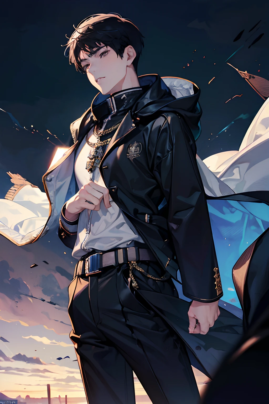 Weight: 81KG
Height: 186.5
Ethnicity: european with mixed asian
Skin tone: medium skin tone
Build: Slim tall
Style: hoodie
Features: Handsome, evenly proportioned oval face, zero fade, no facial hair. Less baby fat on cheeks. Detailed eyes. Detailed fingers. Holding a cat.