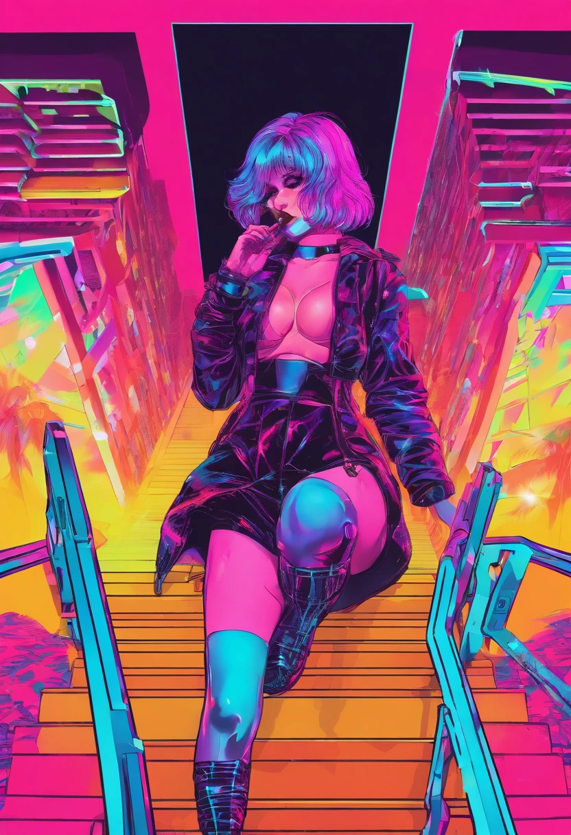 dominant girl, up stairs, dark, dominatrix, sadistic