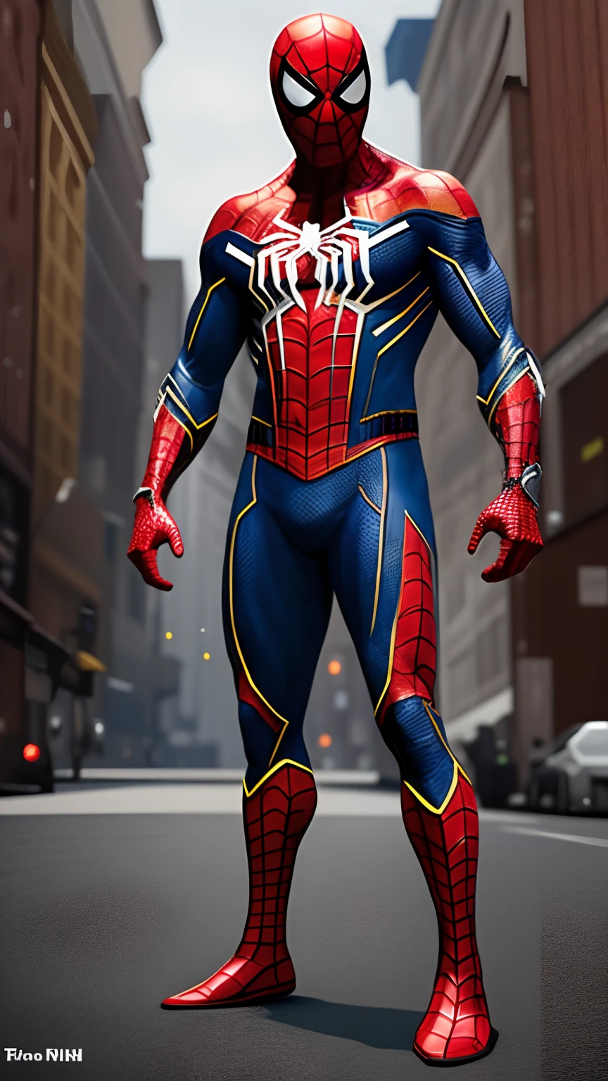 Create a Spider-Man suit with a mix from the thorn spider and knight armor, 8 eyes like kokushibo