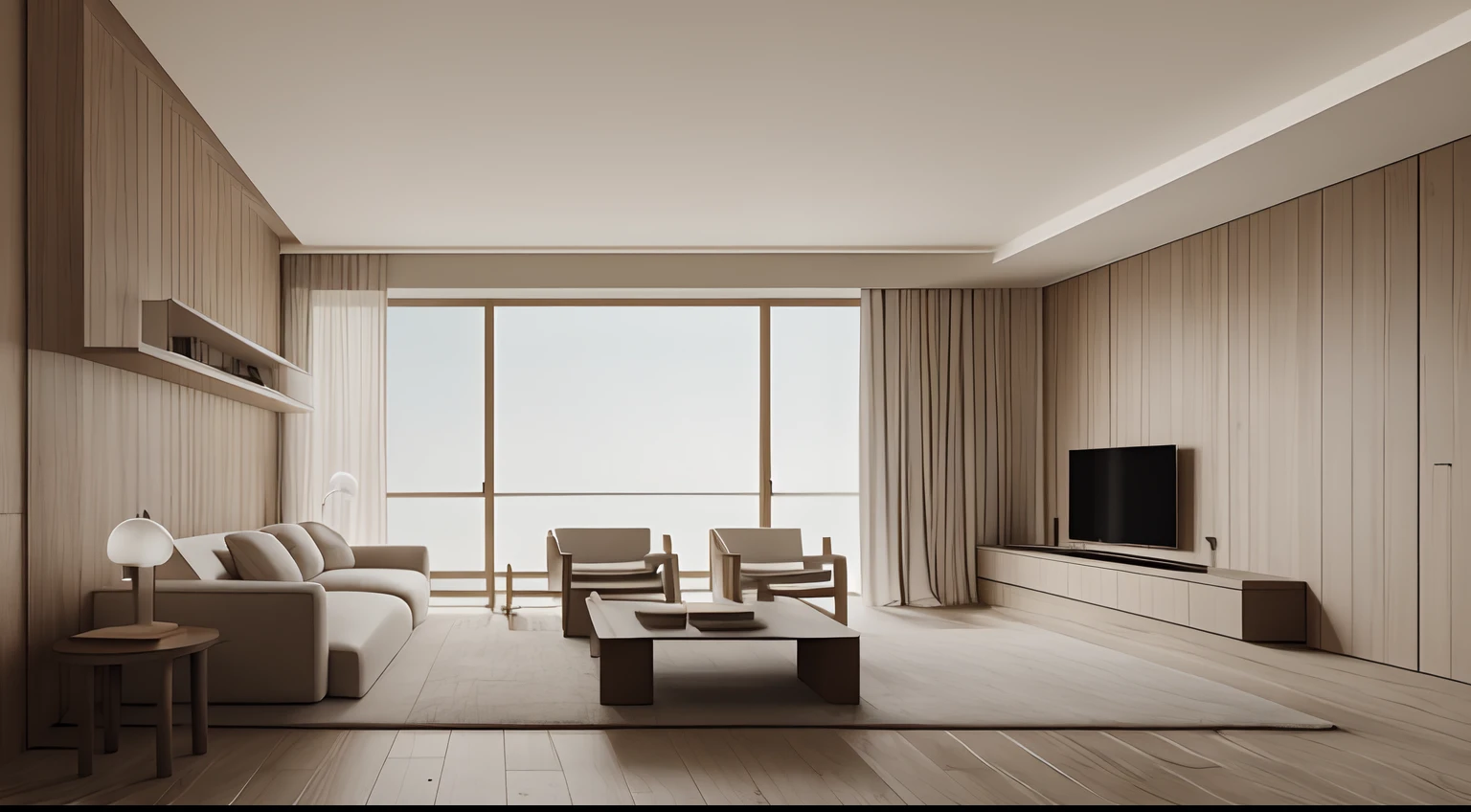 Minimalist residential space，tmasterpiece, high high quality, OC renderer, A high resolution