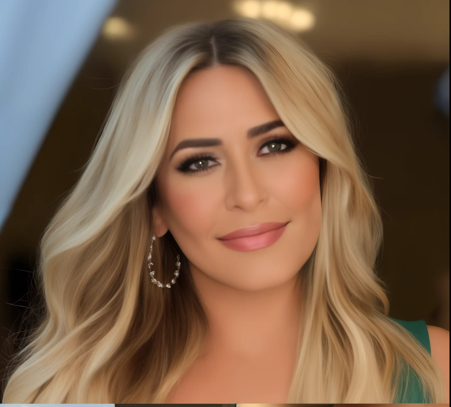 um close up de uma mulher com longos cabelos loiros e brincos, Lorena Avarez, Caroline Gariba, Alanis Guillen, imagem de perfil, fernanda suarez, taken in the early 2020s, Marischa Becker, Karolina Cummings, Andou na escola chatzipanagiotou, inspirado em Araceli Gilbert