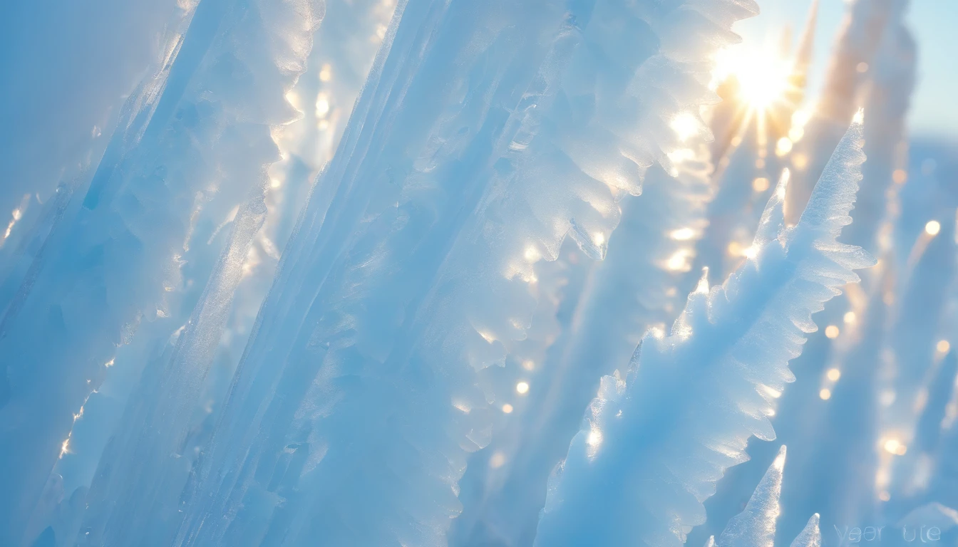 highres,ultra-detailed,close-up,detailed rime ice,beautiful ice formations,dazzling ice crystals,crystalline structures,ethereal beauty,sparkling frost,natural wonders,frozen art,reflection of light,subtle shades of blue and white,glistening surface,luminous transparency,delicate icicles,frozen landscape,winter wonderland,surreal beauty,nature's delicate brushstrokes,up-close view of intricate ice patterns,marvels of the cold,lace-like formations,mesmerizing textures,subtle gradients of frost,otherworldly ice sculptures,frozen jewels,soft and fragile appearance,silent strength of ice,pristine and untouched,icy crystals in sunlight,macro photography of ice,unique natural sculptures,awe-inspiring formations,coldest of winters,close-up on exquisite ice designs
