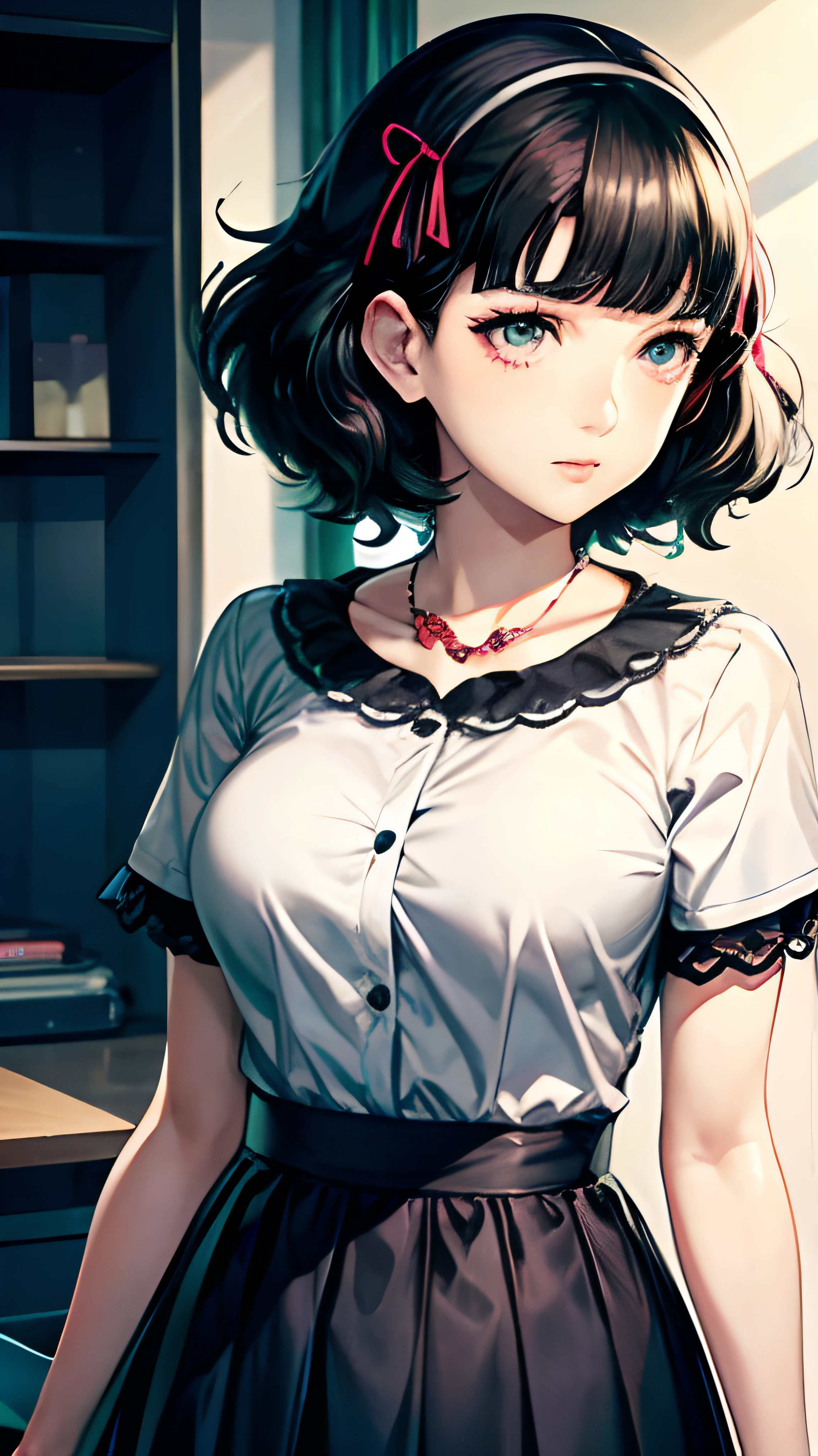 Sadayo kawakami from persona 5, adult, adult woman, middle aged, older woman, modest clothes