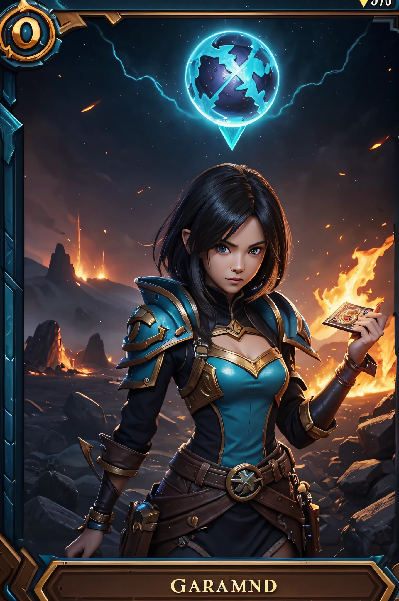 sci fi card, front game card, from Yu-Gi-Oh,sci fi card art, Card game, best quality, detailed, best quality, high quality, High details, A close-up of a menu with a fantasy adventure theme background, Dungeons & Dragons RPG concept fantasy art and various icons, game interface, game interface, Game HUD, Game UI asset design, UI board, item art, Game icon asset, stylized game icon, Game style Hearthstone color, HUD health bar, PC screenshot, game screen, detailed screenshot, no volcano, game overlay, ...png, NO PREVIEW, A game-based battle card,To have various attributes such as:wind, fire, lightning, Dark Earth, gold, Wood, water, ice。Other systems make their own edits。