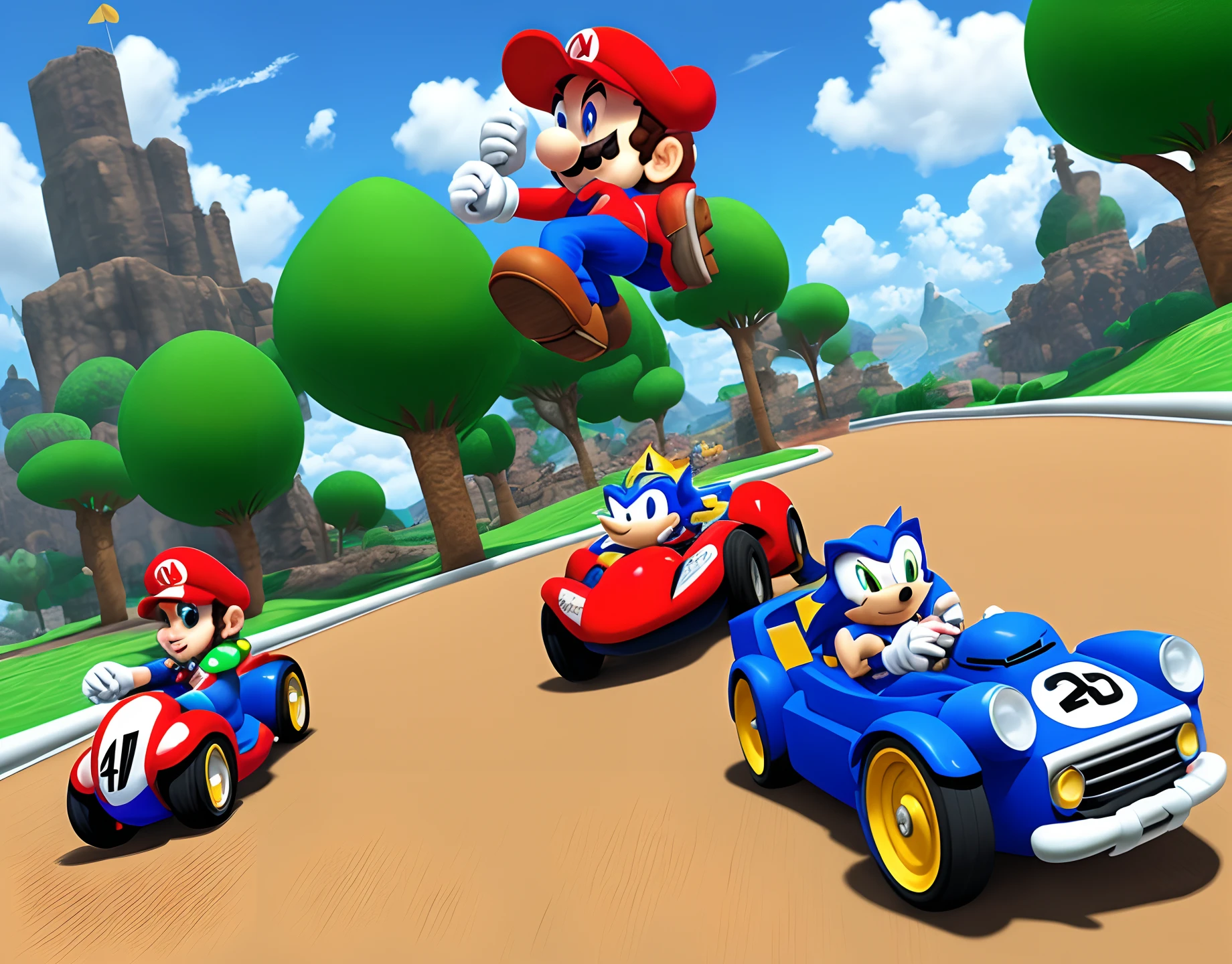 mario and sonic and the racing car games