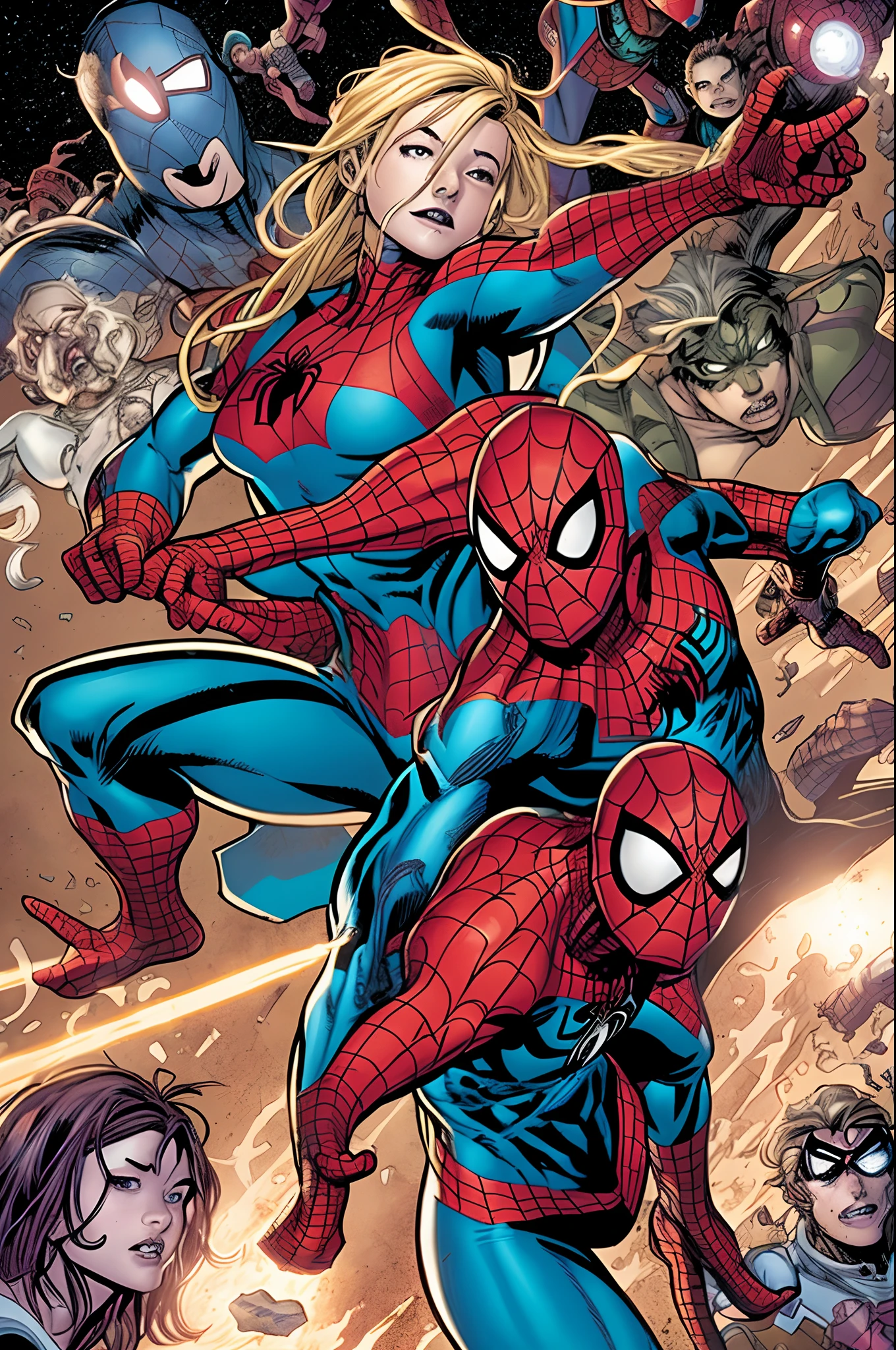 marvel comic panel ellie williams spiderman