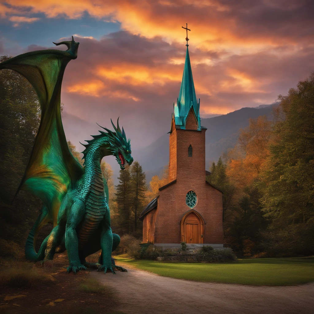 The dragon is in the church