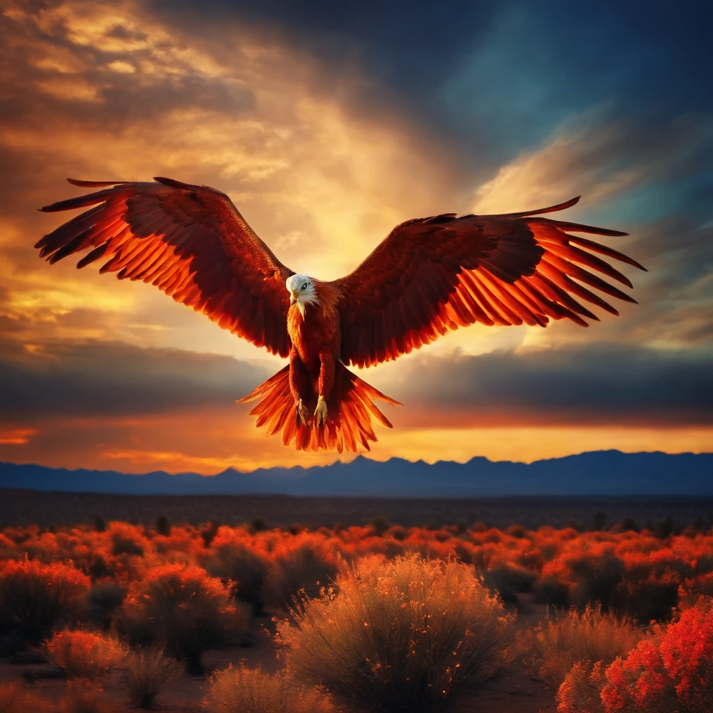 Bring the fire phoenix and the sky to life