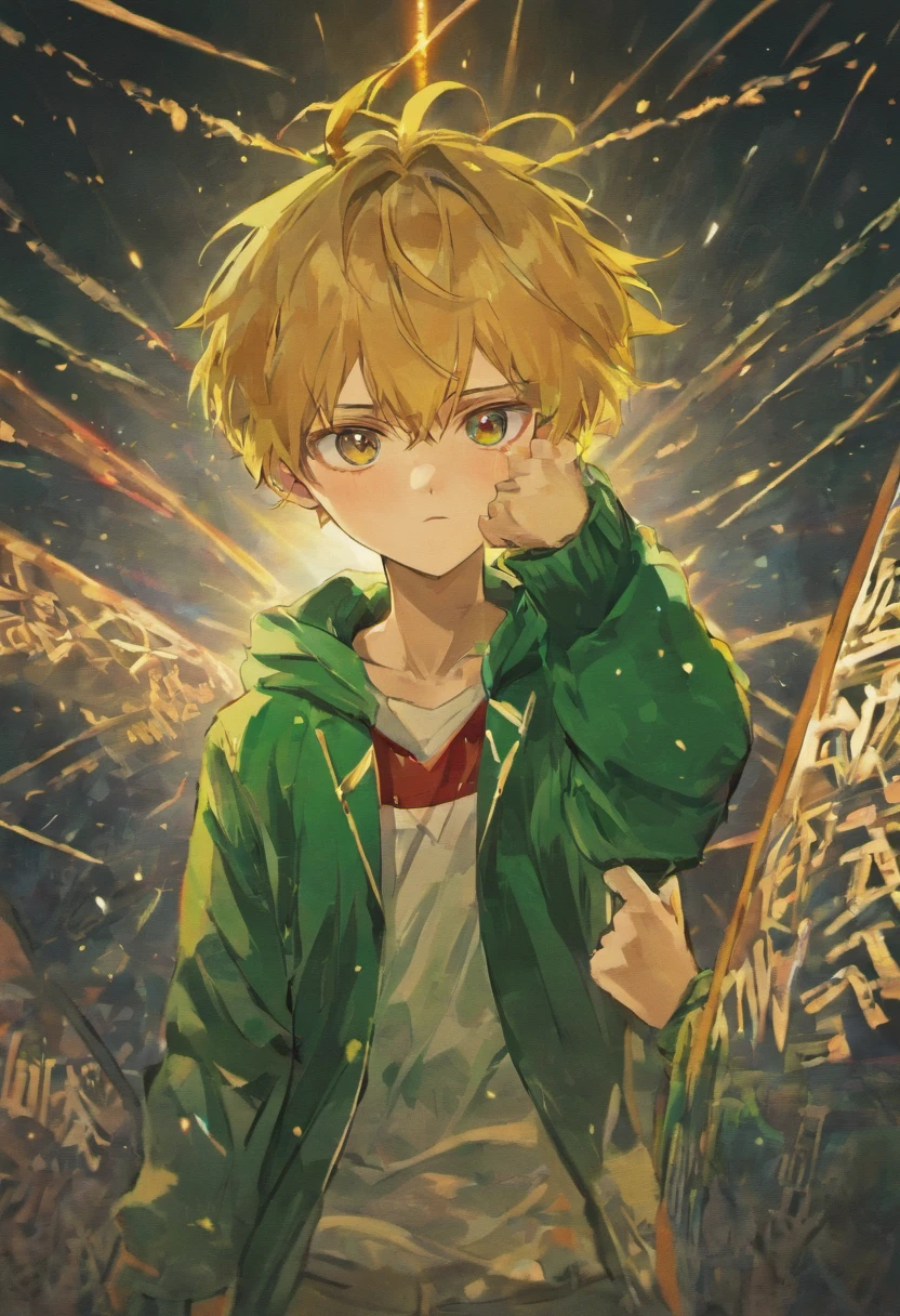 anime boy with palestine flag