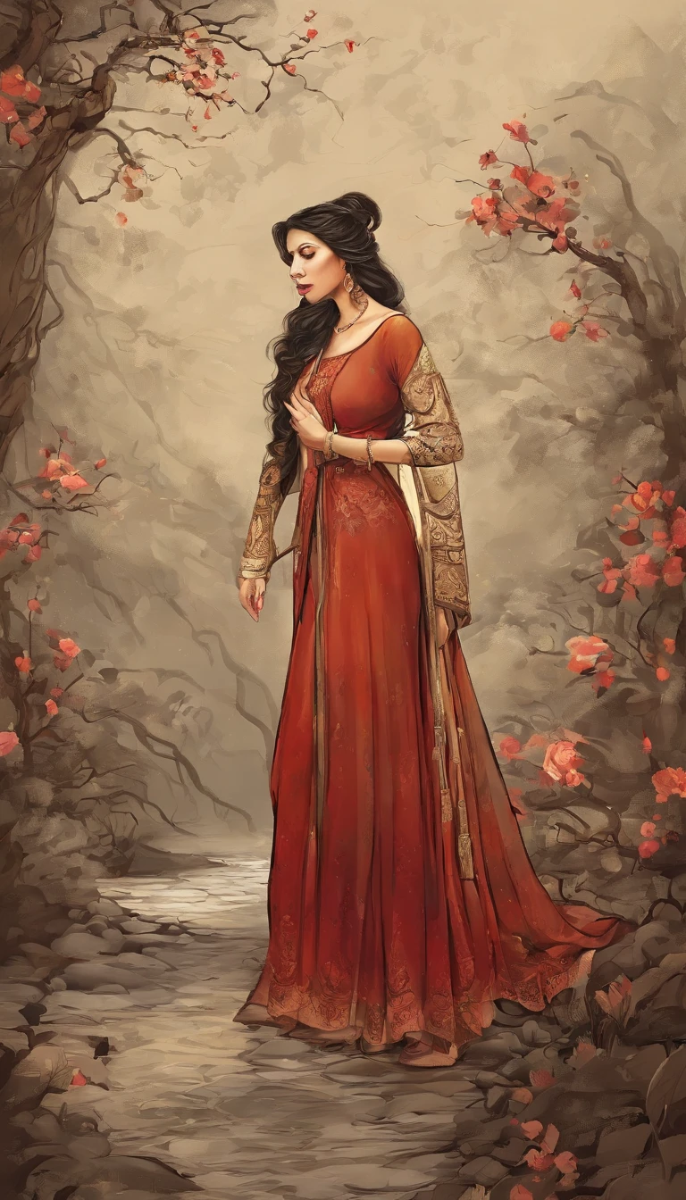 I was in tears, who lingered at the end of that year，
You can still smell the blush in the wind，
If I carve my promise on the banks of this river,，
Coldwater River，Ocean of the Full Moon，
I've been waiting for you under the tree of time for a long time，
I've been harassed by dusty people, Slander Me, Laugh at me, I've turned white，
On that day, you see kites, chasing the sunset，
Look Back, Like a lantern，Say goodbye to the night，
My heart was banished, Like quicksand，
If you come back again, You'll turn the world upside down，
If it rains that autumn night,, Birds are also soaked，
It is a wilted yellow color under the wall of the flower，
Mr. Jun's Location：East Qiantang，
The concubine was in the north of Lin'an，
Jun turns brown-red，
The little slave's waist was yellow，
Missing compass，
Miscasting in the Spring Pavilion，
The slave went to Hang City，
Jun was born in Hang，
（extremely detailed picture），（8k wall paper），（movie lighting），（Cinema4D），（delamination），（Depth of field effect），（Noticeable light and shadow effects），（Light particle tracing），（Chinese ink style），（Master of painting），（Unreal 5），（Octane rendering），（Masterpieces of masters），（Photography Award），（Rich and varied color expressions），Realistic，Masterpiece，Inspired by Songs《The Flower Fairy》，ray
