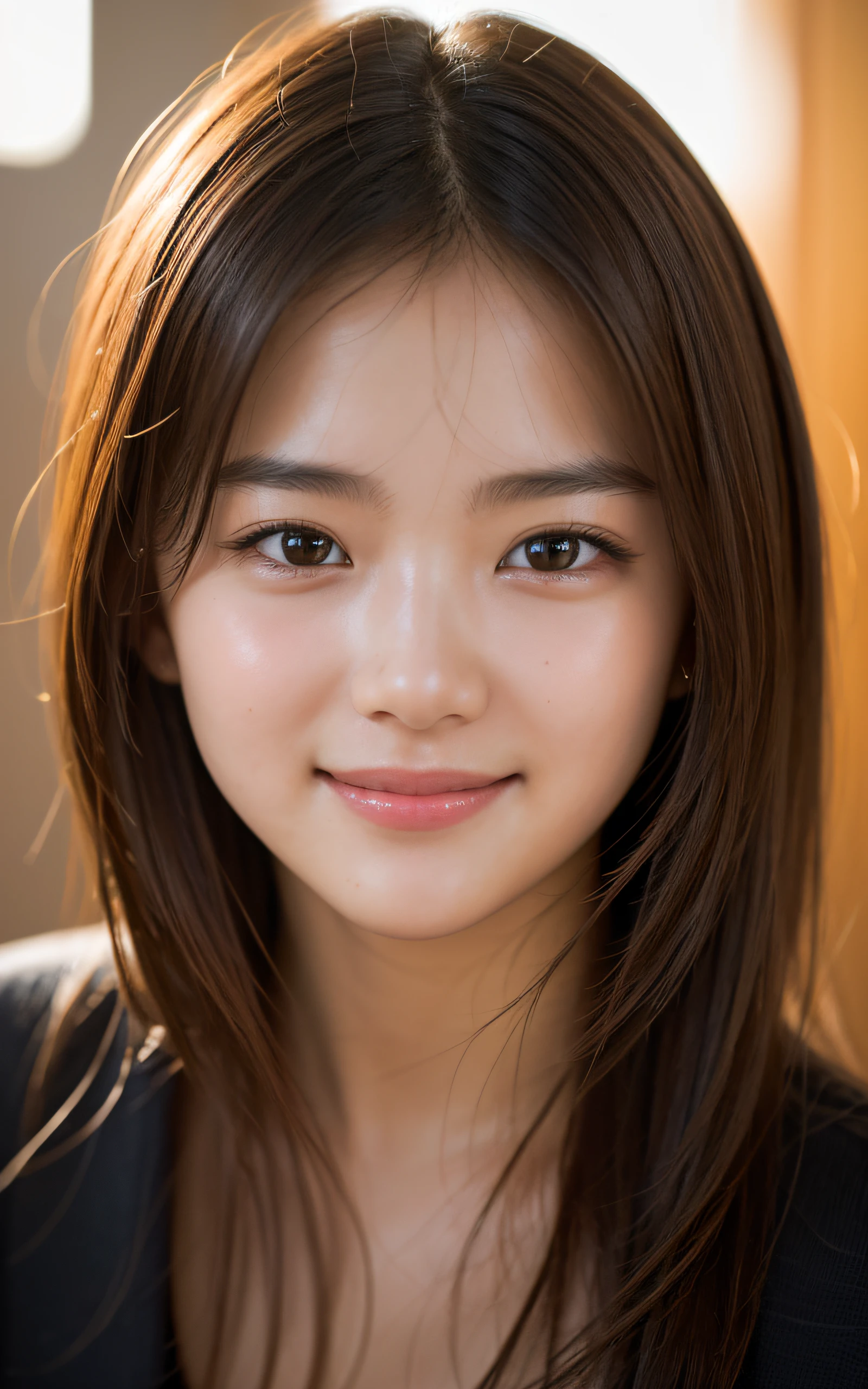 1 girl, Close-up of the face、(sad:1.4), (Photo Real:1.4), (hyper realisitic:1.4), (Smooth lighting:1.05), 22 years old, Soft lighting, Back lighting, (cheerfulness:1.2), (Finest Real Textured Skins), Narrow-eyed, Super fine face, Gravure Idol Pose, glowy skin, retinas, Anatomically correct, acurate, Super Detail, Textured skin, High quality, high details, Best Quality, High resolution,