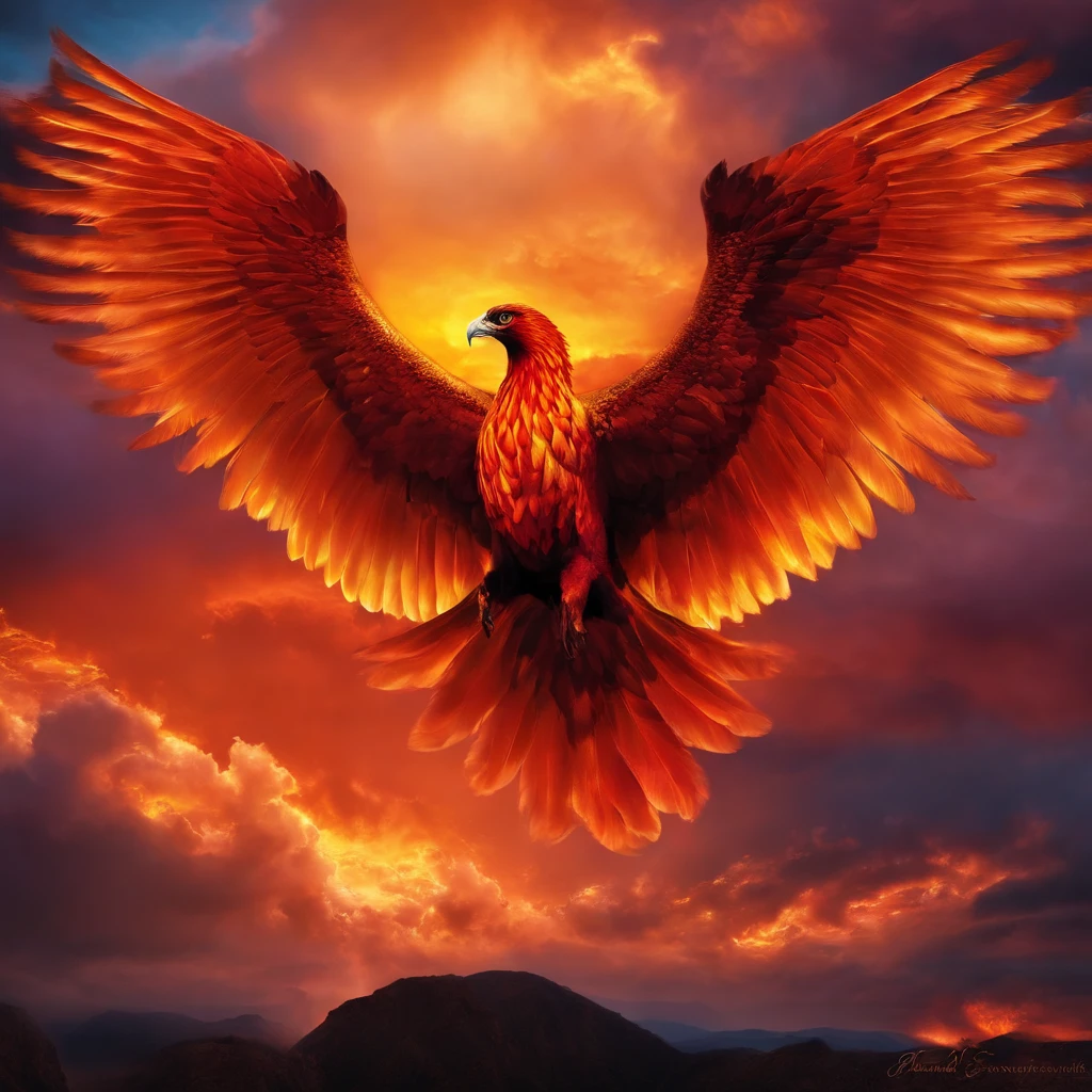 Bring the fire phoenix and the sky to life