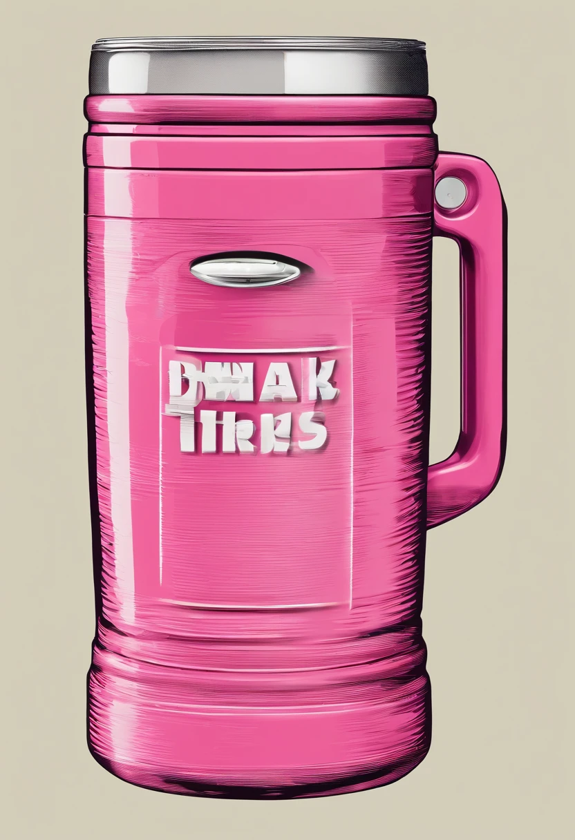 A pink thermos mug