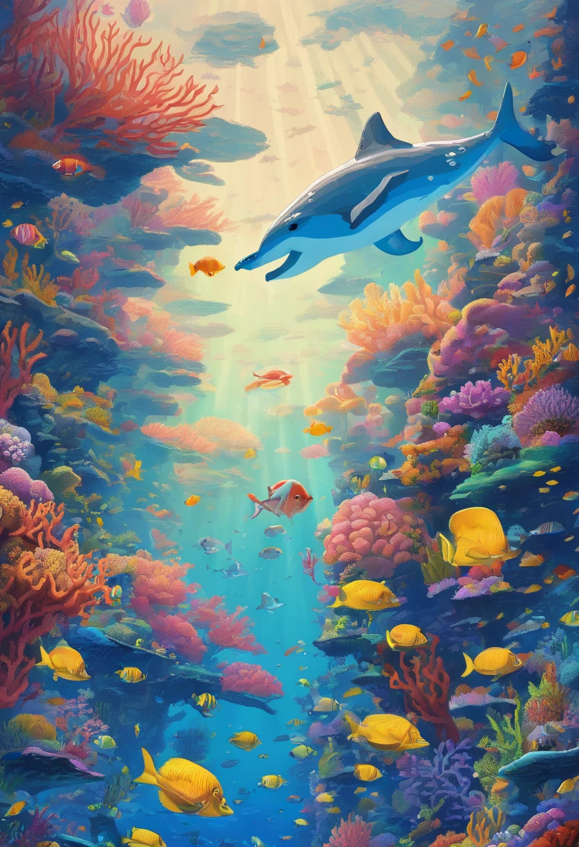 (best quality,4k,highres,ultra-detailed,masterpiece:1.2),underwater world,beautiful coral reefs, schools of colorful fish, marine life conservation, mesmerizing deep sea creatures, tranquil blue ocean, vibrant marine ecosystem, crystal clear waters, breathtaking underwater landscapes, divers exploring the depths, intricate sea shells, surreal underwater photography, ethereal jellyfish, marine biodiversity preservation, vibrant coral gardens, seahorses dancing in the currents, delicate marine ecosystem balance, mesmerizing play of light and shadow, divers advocating for ocean protection, underwater paradise, majestic humpback whales, peaceful marine sanctuaries, stunning marine photography, delicate balance of marine food chain, hidden treasures of the deep sea, graceful manta rays, vibrant and healthy coral colonies, ocean conservation awareness, vibrant underwater world, dreamlike encounters with dolphins, marine biology research, awe-inspiring encounters with sharks, shimmering tropical fish, mystical shipwrecks, fragile ocean ecosystems, enchanting seascapes, vibrant underwater gardens.