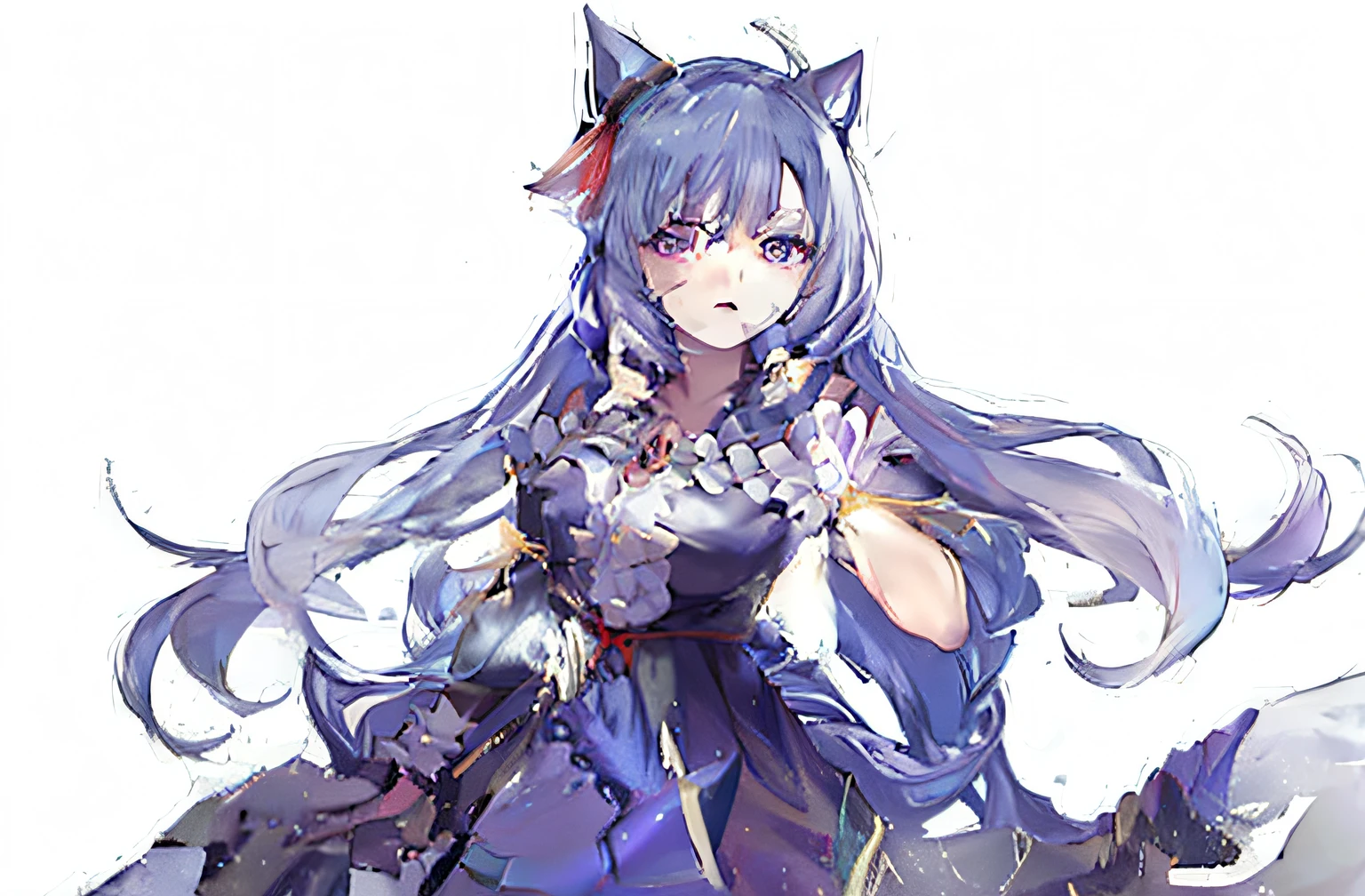 Anime characters with long hair and purple dress holding swords, Ayaka Genshin impact, Keqing from Genshin Impact, Genshin impact's character, ayaka game genshin impact, zhongli from genshin impact, Genshin, onmyoji portrait, Genshin Impact, Genshin Impact style, video game genshin impact, From Arknights, Hestia real people