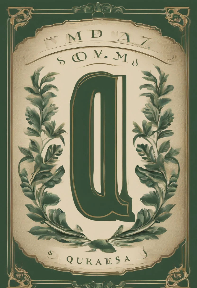 create a logo with the initials SQ, so that they overlap, creating a shape, below the initials write the surnames Souza and Quaresma, write lawyers, place a symbol of a scale so that it unites everything, use military green, brown and gray all in pastel tones.