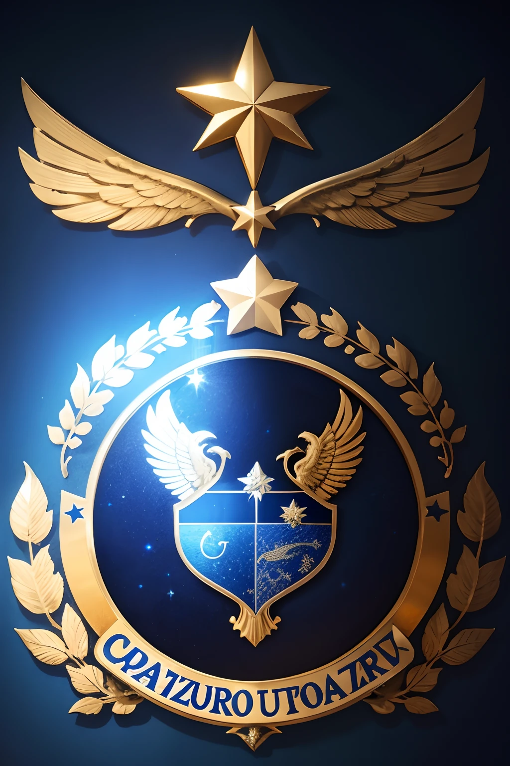 Close-up of a sign with a star on it, with an eagle emblem,Silver serpent,Silver Serpent Shield Emblem, Highly detailed official art, Royal insignia on the background, insignia, military insignia, uniform background, cg art, emblem of wisdom, offcial art, Squadron insignia, emblem, shield design, coat of arms, imperial symbol, Sharp Metal Crest, The Secret Society of the Emperor