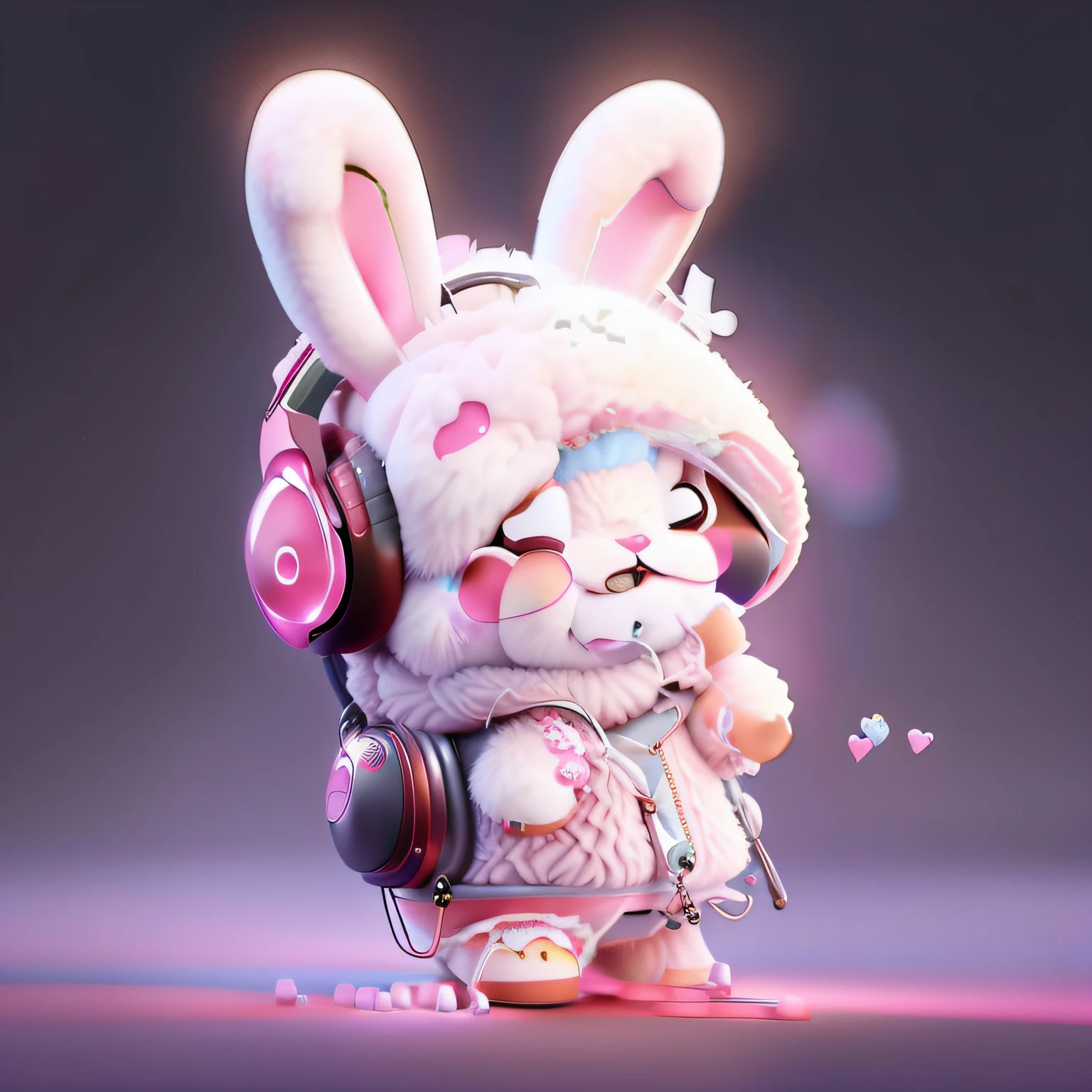 Close-up of cartoon sheep wearing headphones, cute 3 d render, trending on cgstation, adorable digital art, Cute detailed digital art, lovely digital painting, Cute cartoon character, cute character, Cute anthropomorphic sheep, by Russell Dongjun Lu, Cute! C4D, cute artwork, By Li Song, Beeple and Jeremiah Ketner