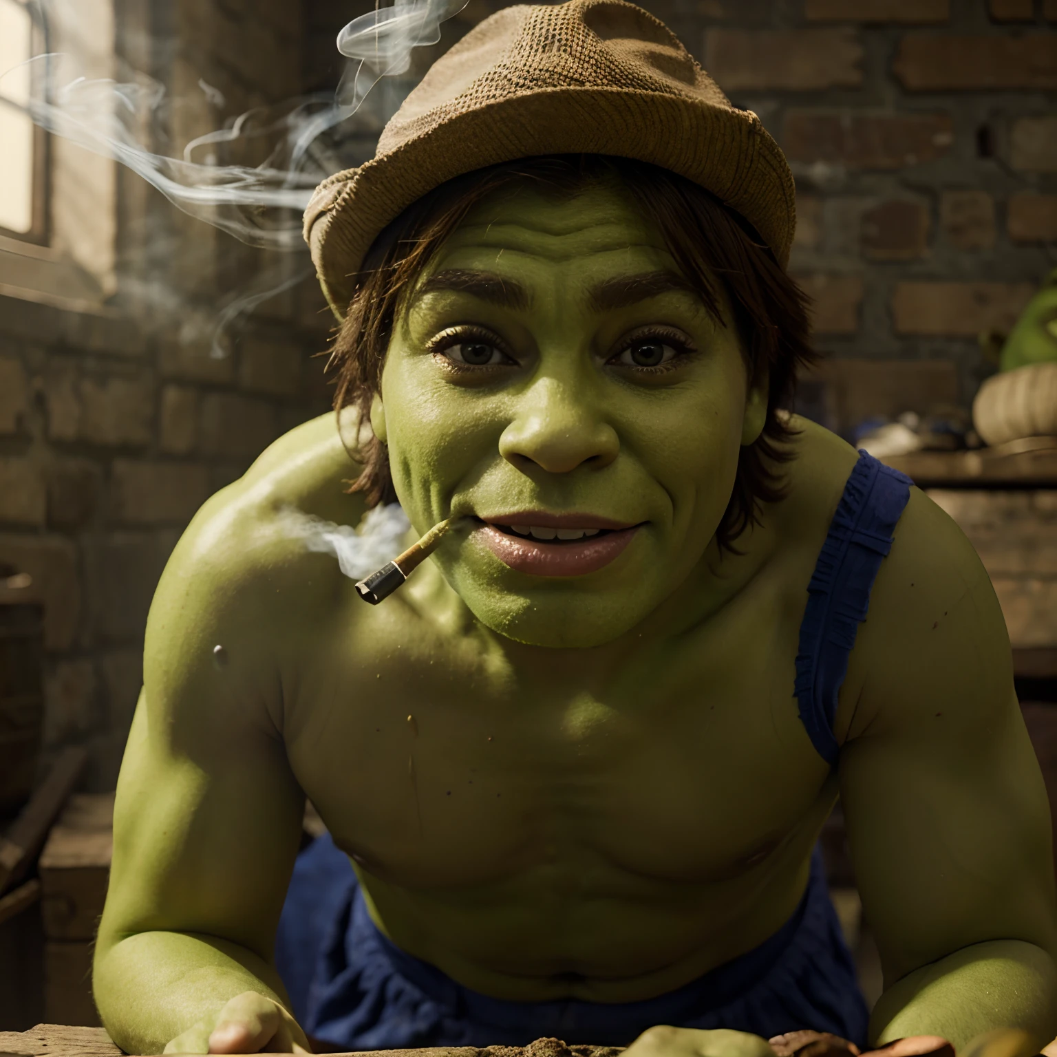 Shrek smoking crack