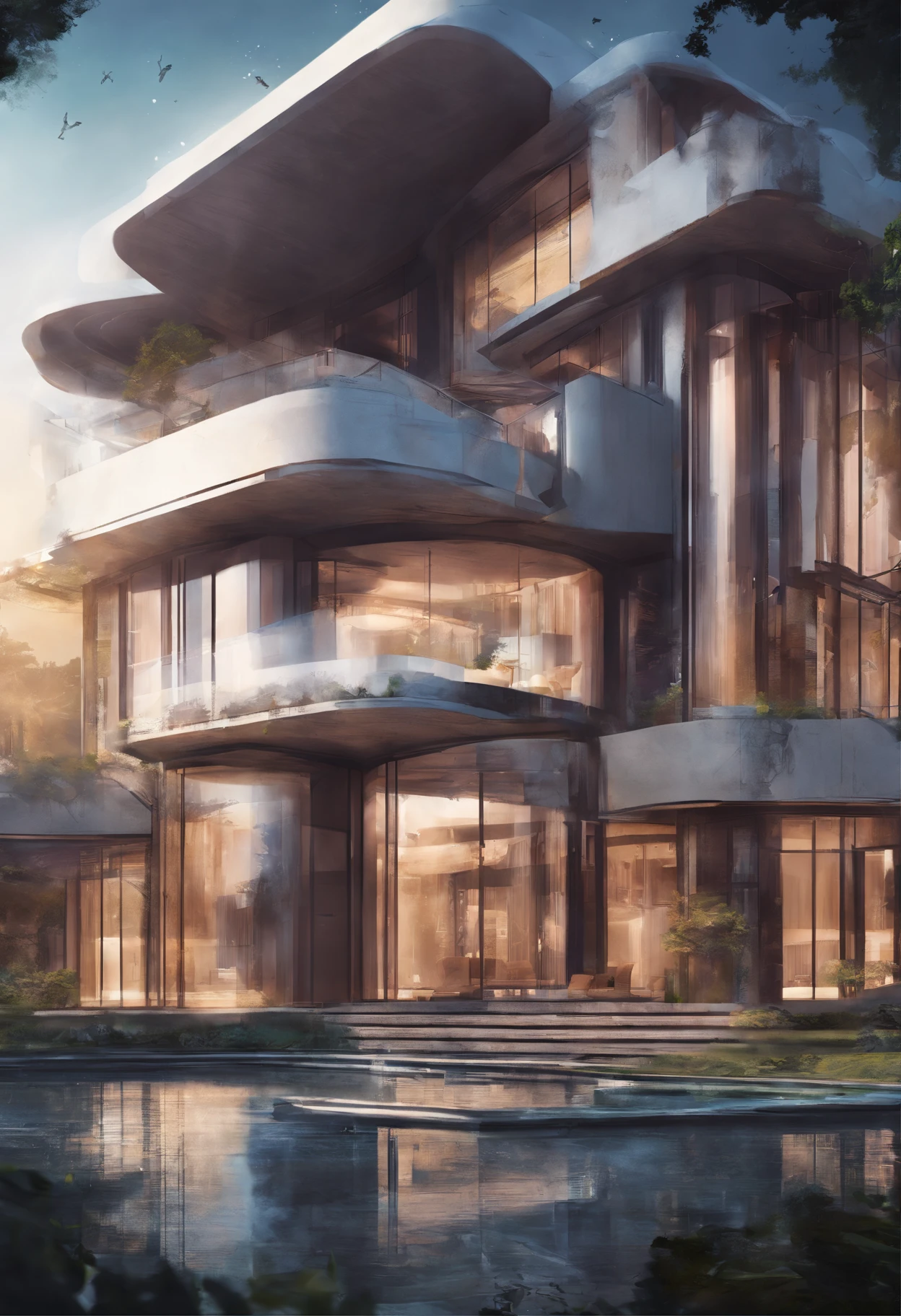 Huge modern mansion