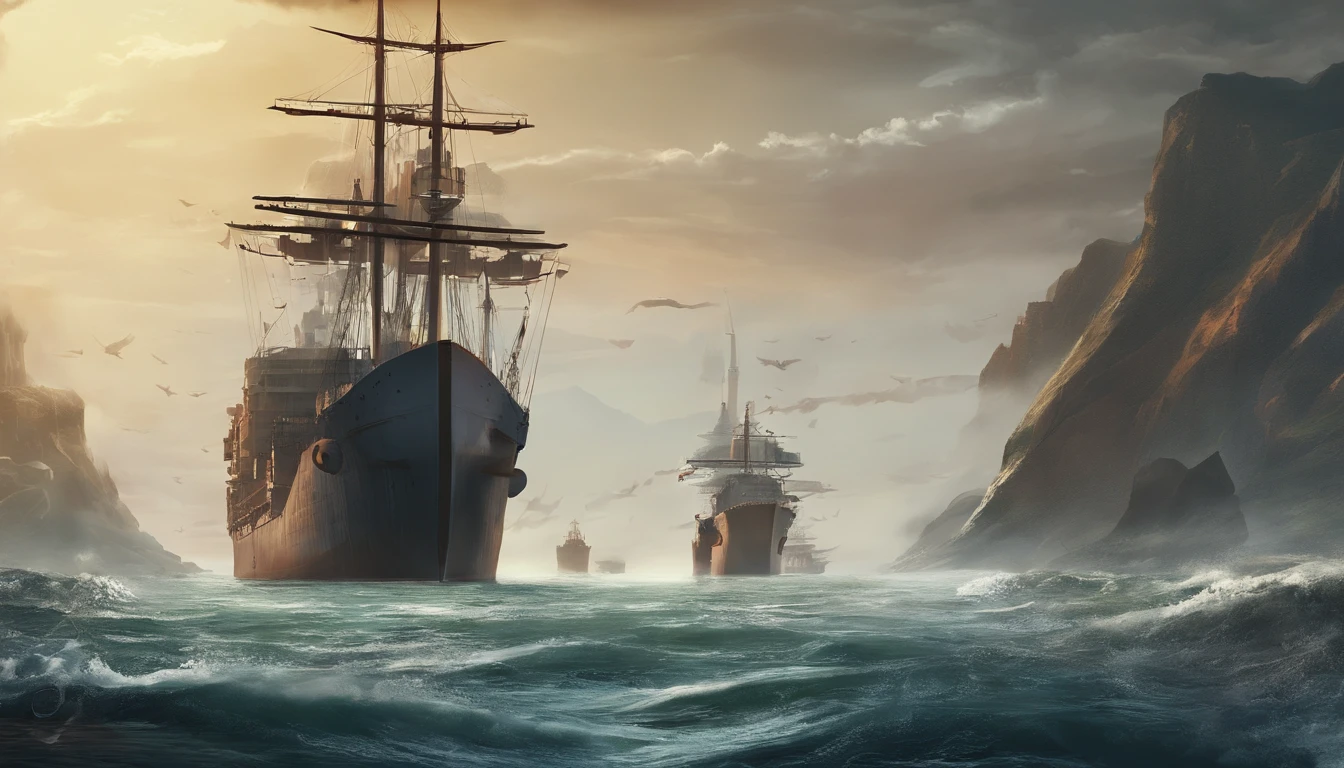Cargo ships go to sea