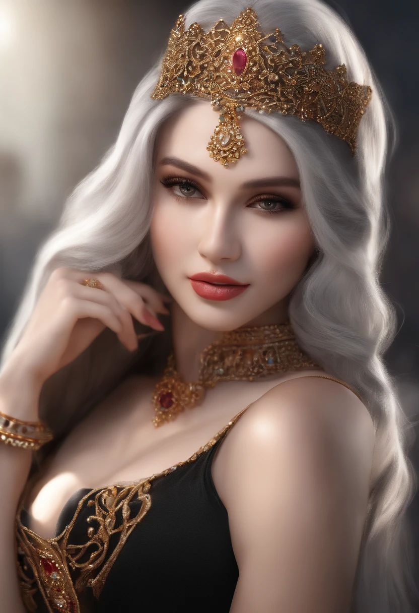 (Best quality, 8K, Masterpiece: 1.3), Medium breasts, Big hips, Slim waist, Beautiful, Glamorous, Alluring, shapely, Curvy, Long legs, High detail, High sharpness, Photos with depth, Detailed face, Detailed eyes, Long hair, Big office, Charming smile, Stand on the Great Wall, Epic, , Neckband jewelry, Wristband jewelry, Wear only black underwear